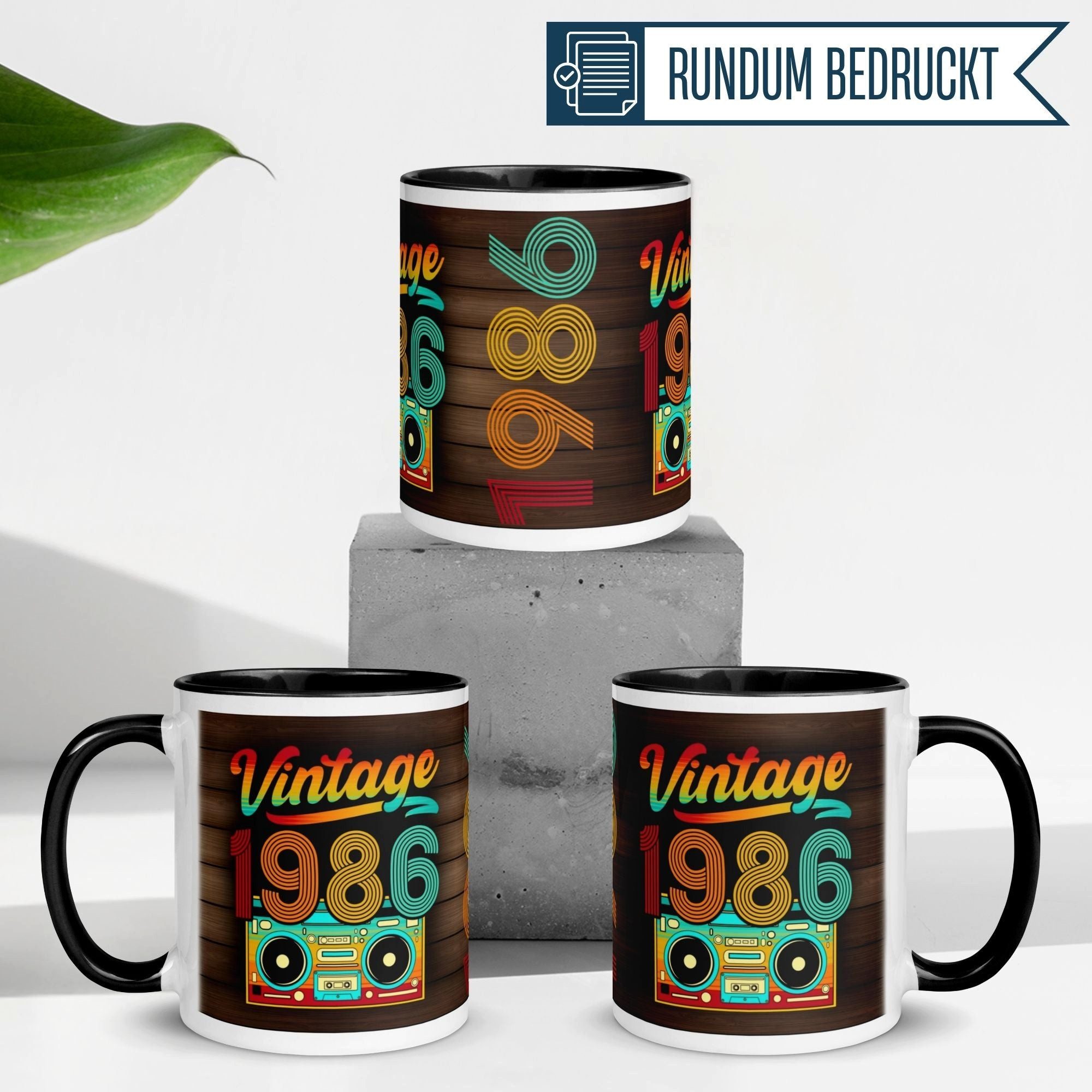 Momentals Tasse 40. Geburtstag Mann Frau – „Vintage 1986“ – Geburtstagsgeschenk, Gratis Versand · Links-&Rechtshänder · Spülmaschinenfest