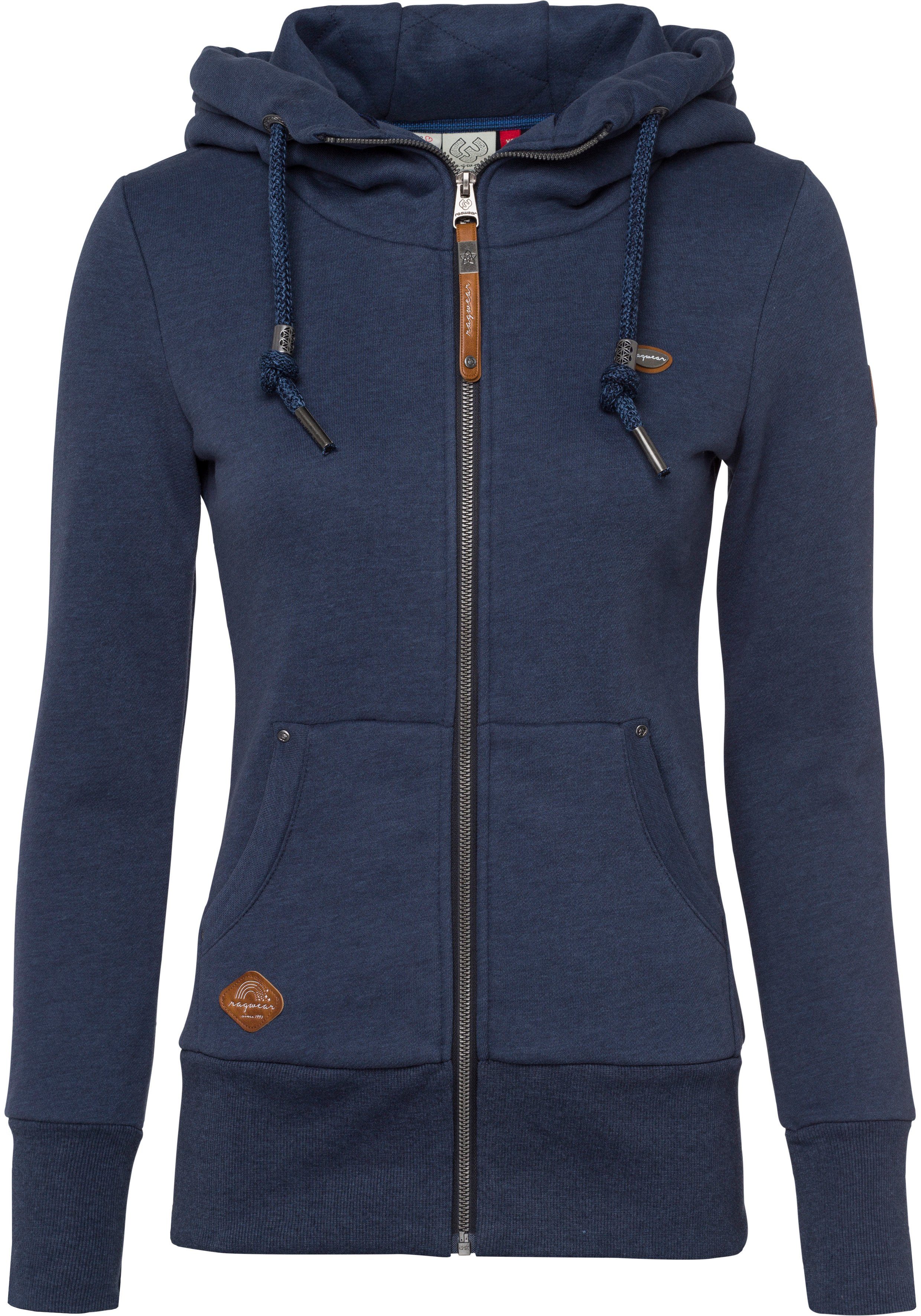 O extra Bündchen Sweatjacke mit NESKA breiten Ragwear NAVY ZIP