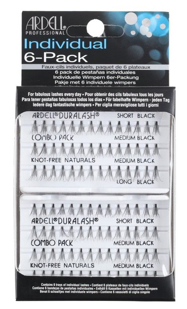 ARDELL Einzelwimpern ARDELL SET Individuelles Combo-Pack Set mit 56 schwarzen x6