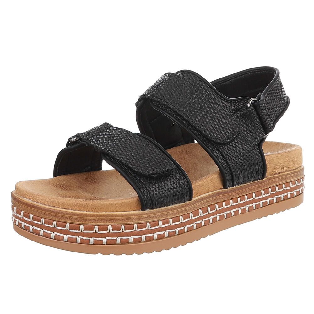 Ital-Design Modische Sommer-Sandalen mit verstellbaren Riemen Plateausandal günstig online kaufen