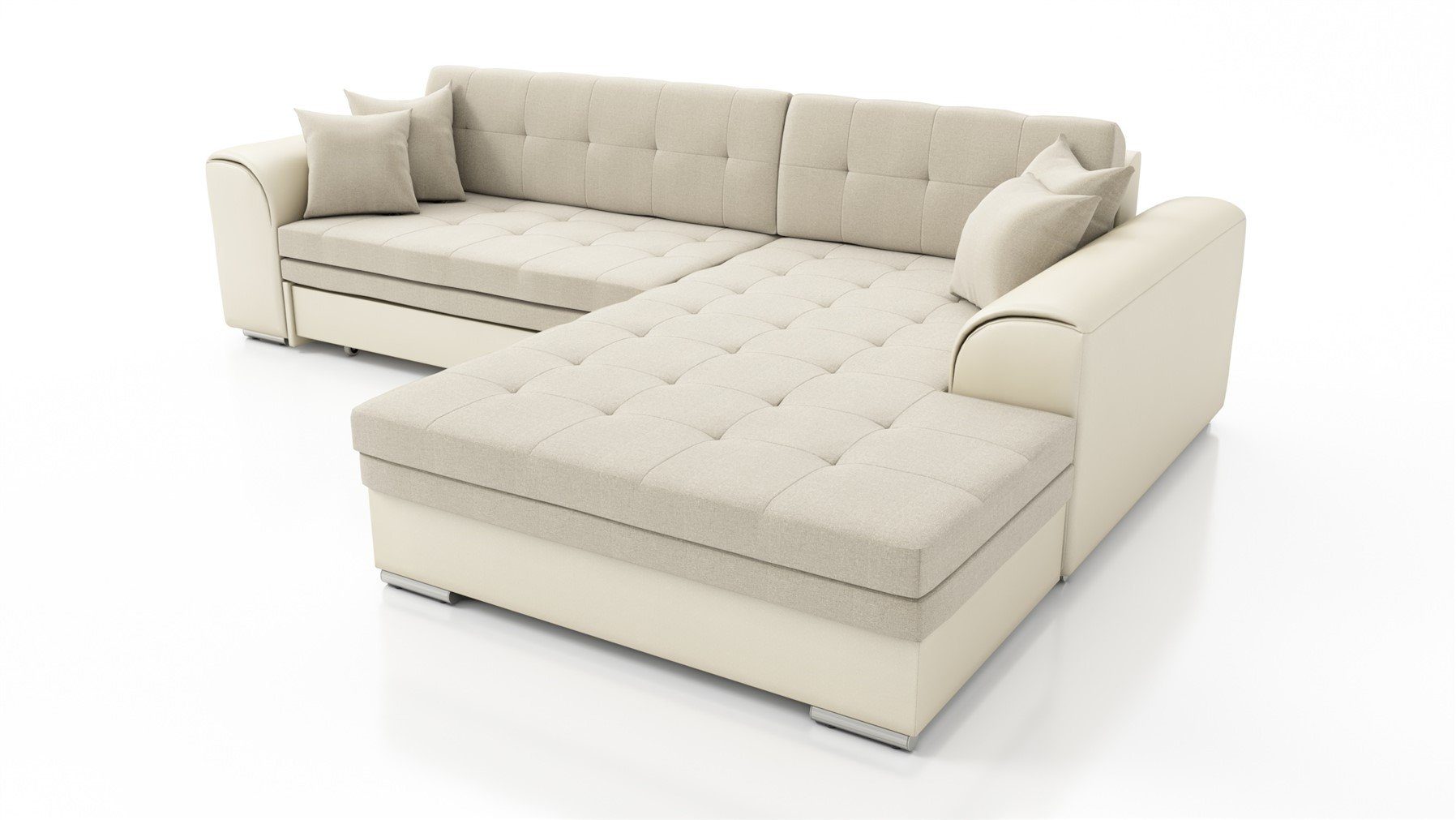 Fun Möbel Ecksofa Couchgarnitur SARRA Kunstleder/Stoff günstig online kaufen