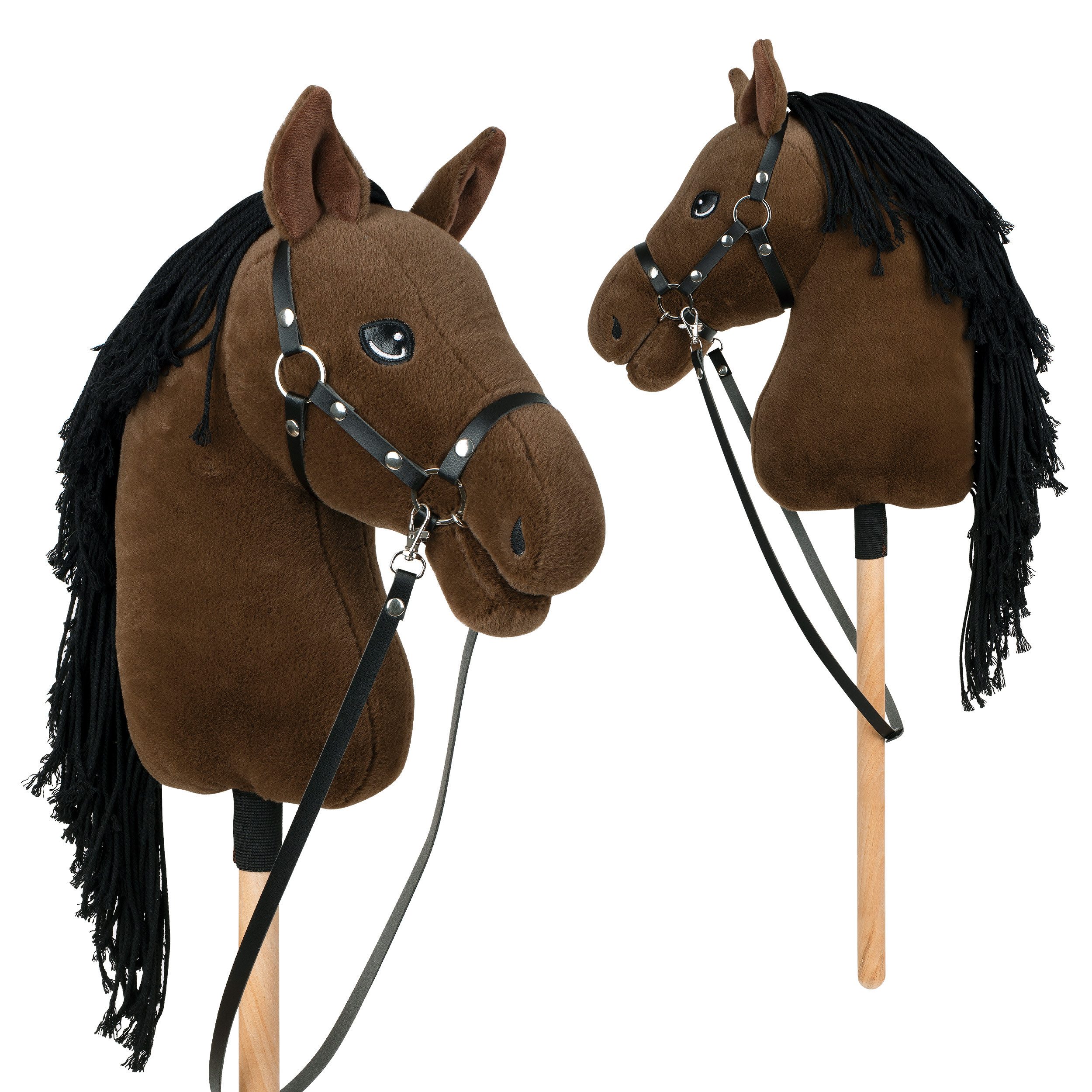 Pink Papaya Steckenpferd Hobby Horse - Steckenpferd mit Halfter/Trense, Hobbyhorse Stockpferd, wunderschöne Designs in je 2 Größen erhältlich