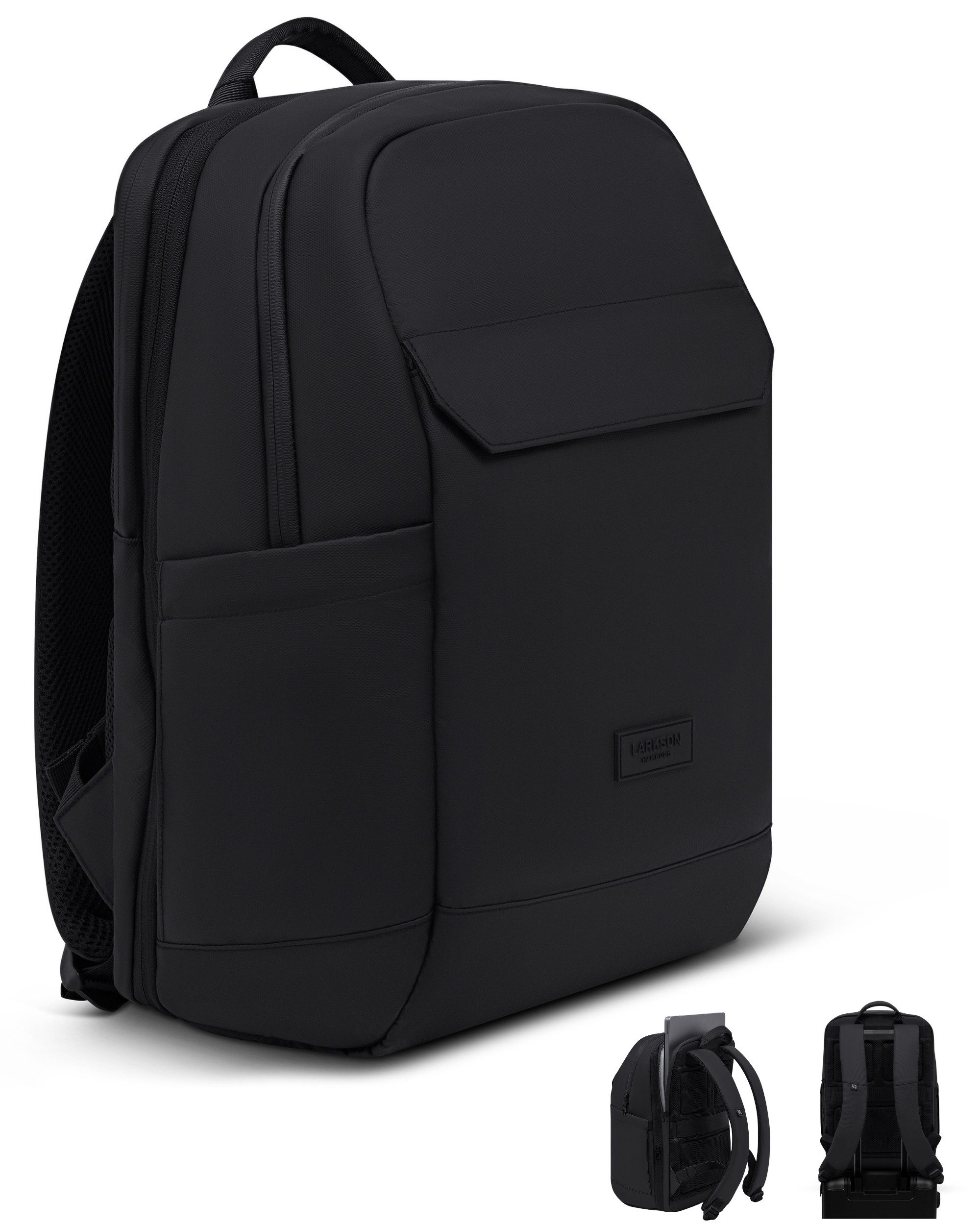 LARKSON Rucksack Bjarne Small Business Arbeitsrucksack für Herren, Handgepäck mit 16“ Laptopfach & Anti-Diebstahl-Loops