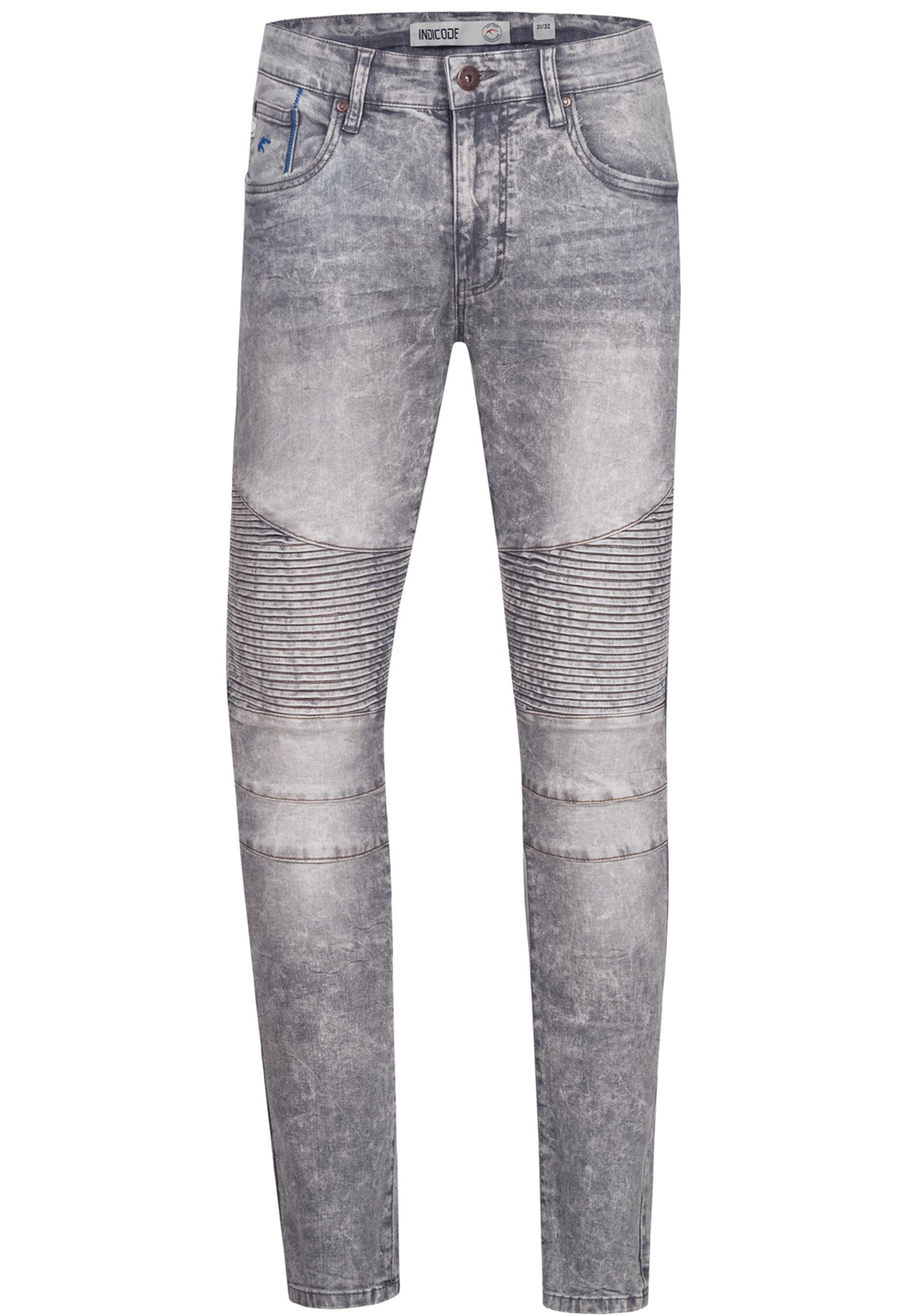 Indicode Vintage Grey Boston Slim-fit-Jeans