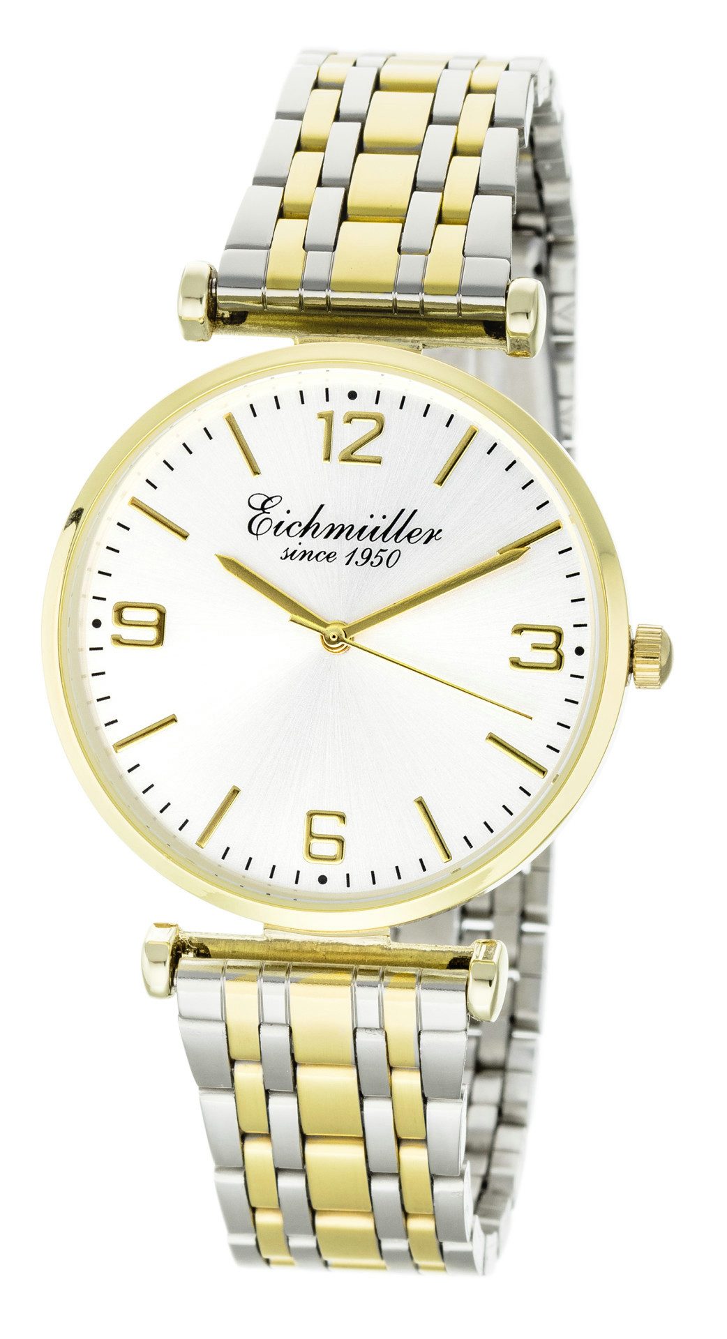 Eichmüller Quarzuhr Damenuhr, Bicolor – Elegante Damen-Armbanduhr in Gold & Silber 6030-02, mit Metallband, 36 mm – Klassisches Design mit Quarzwerk