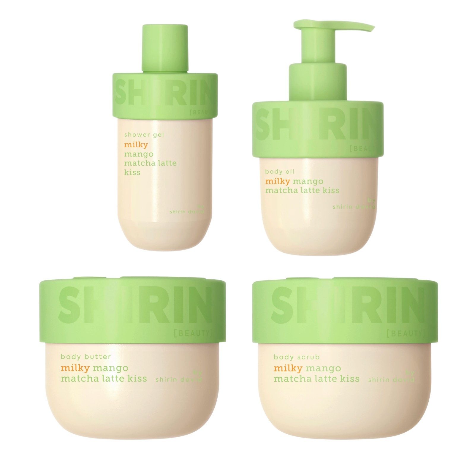 Shirin Beauty Körpercreme Summer-Glow Set Milky Mango Matcha Latte Kiss 4-teilig, 4-tlg.
