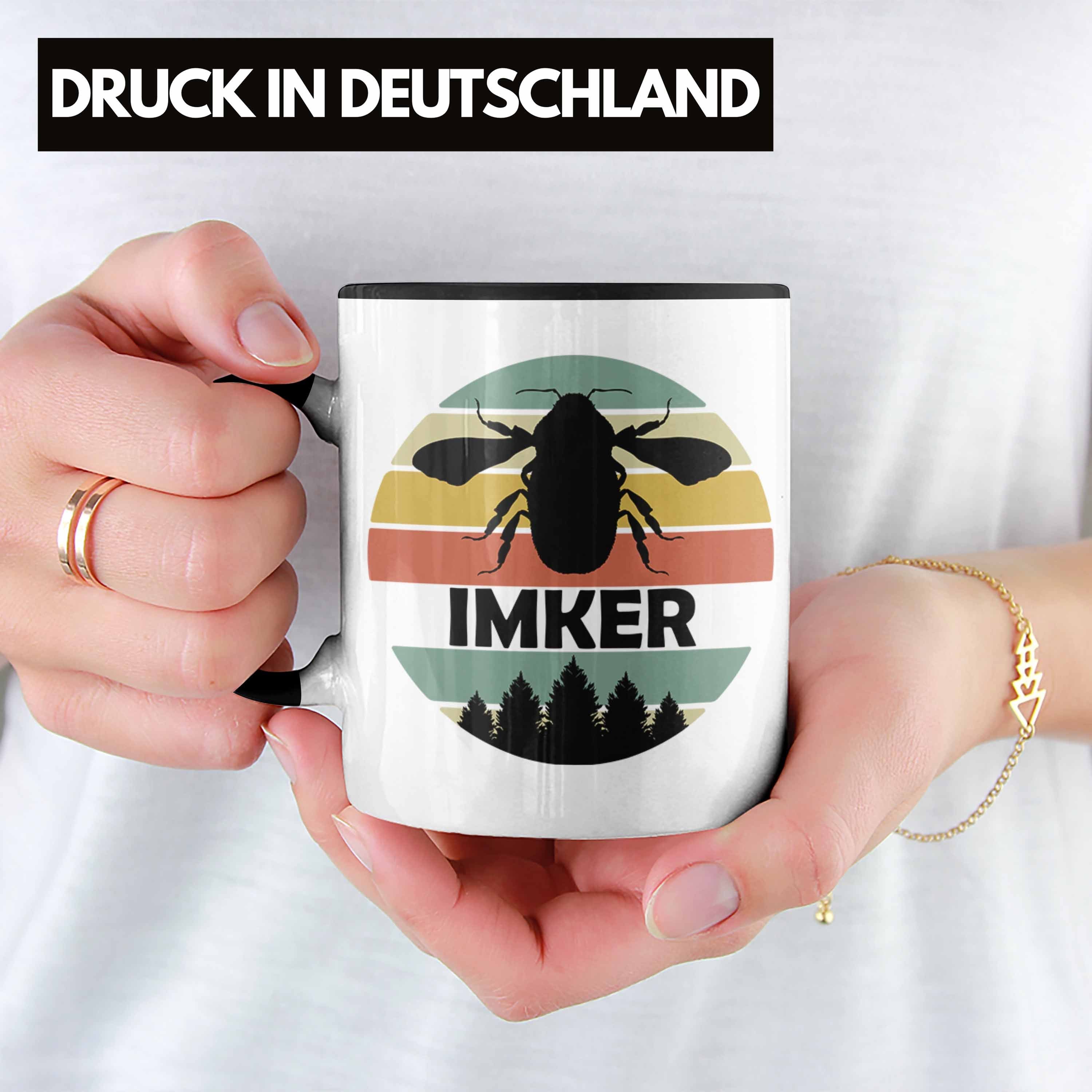 Trendation Tasse Bienenzüchter Geschenkideen Zuebhör Bienen - Geschenke Bienenzucht Kaffeetasse Imker Tasse Schwarz Trendation Geschenk