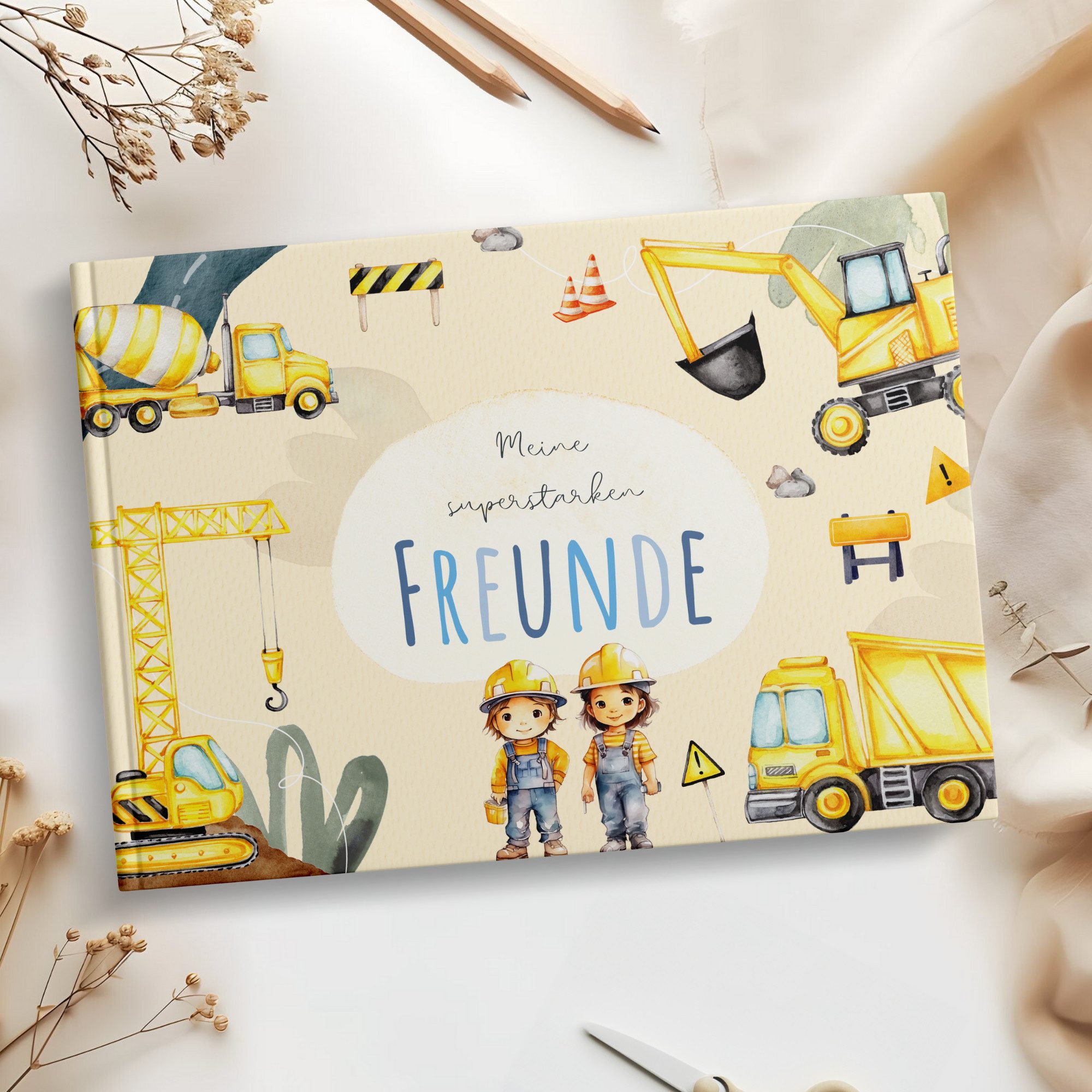 MeinBaby123® Tagebuch Freundebuch für Kinder, Freundschaftsalbum, Freundealbum Kindergarten und Schule, Freundschaftsbuch Hardcover