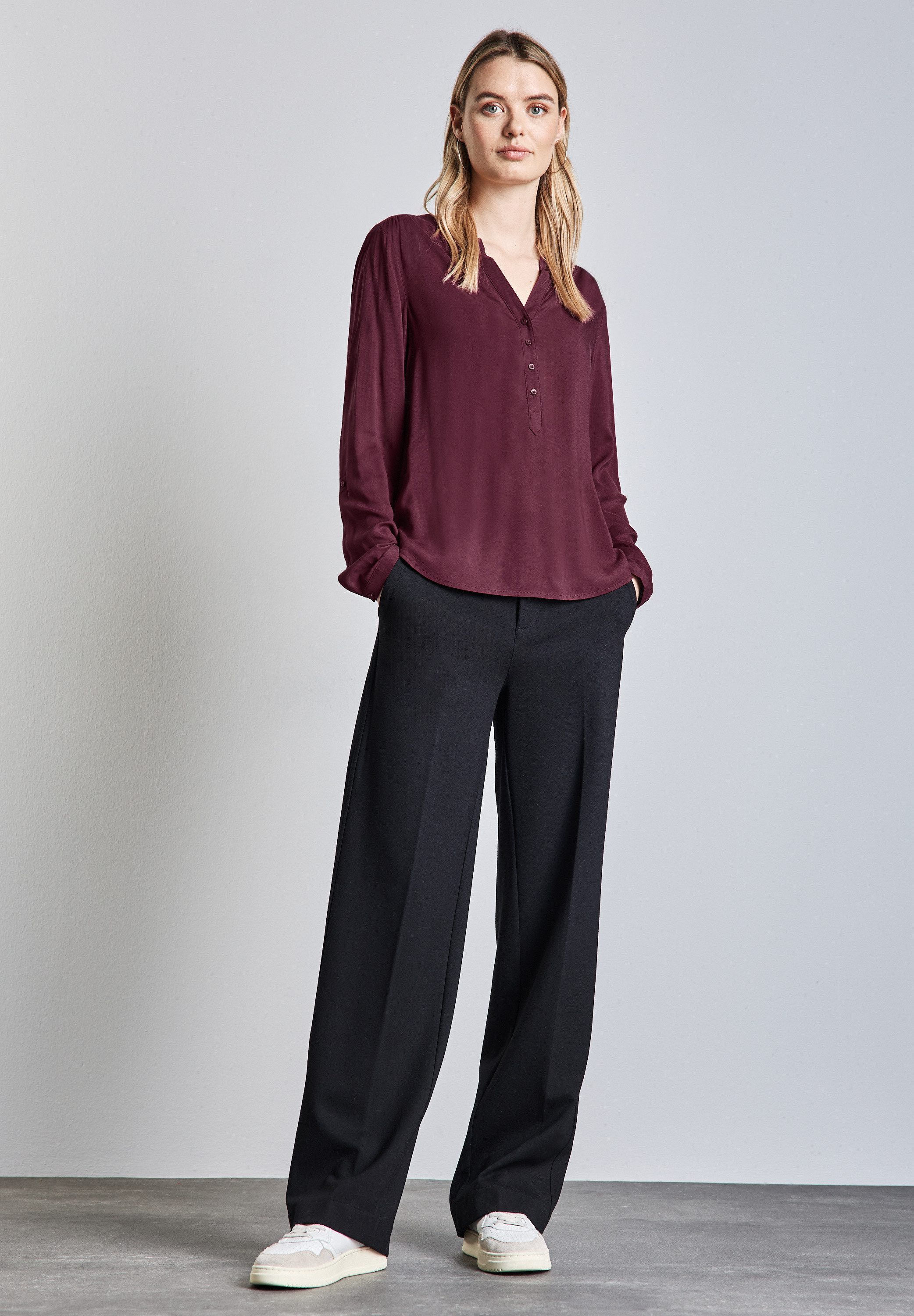 STREET ONE Langarmbluse aus softer Viskose