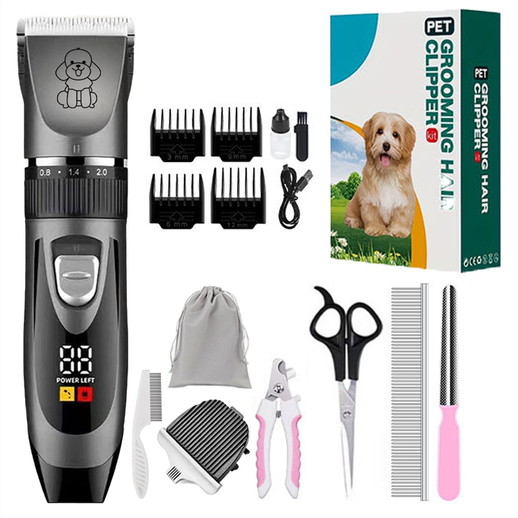 Hundeschermaschine Hund Katze Tierhaarschneidemaschine,Leise Hundeschermaschine