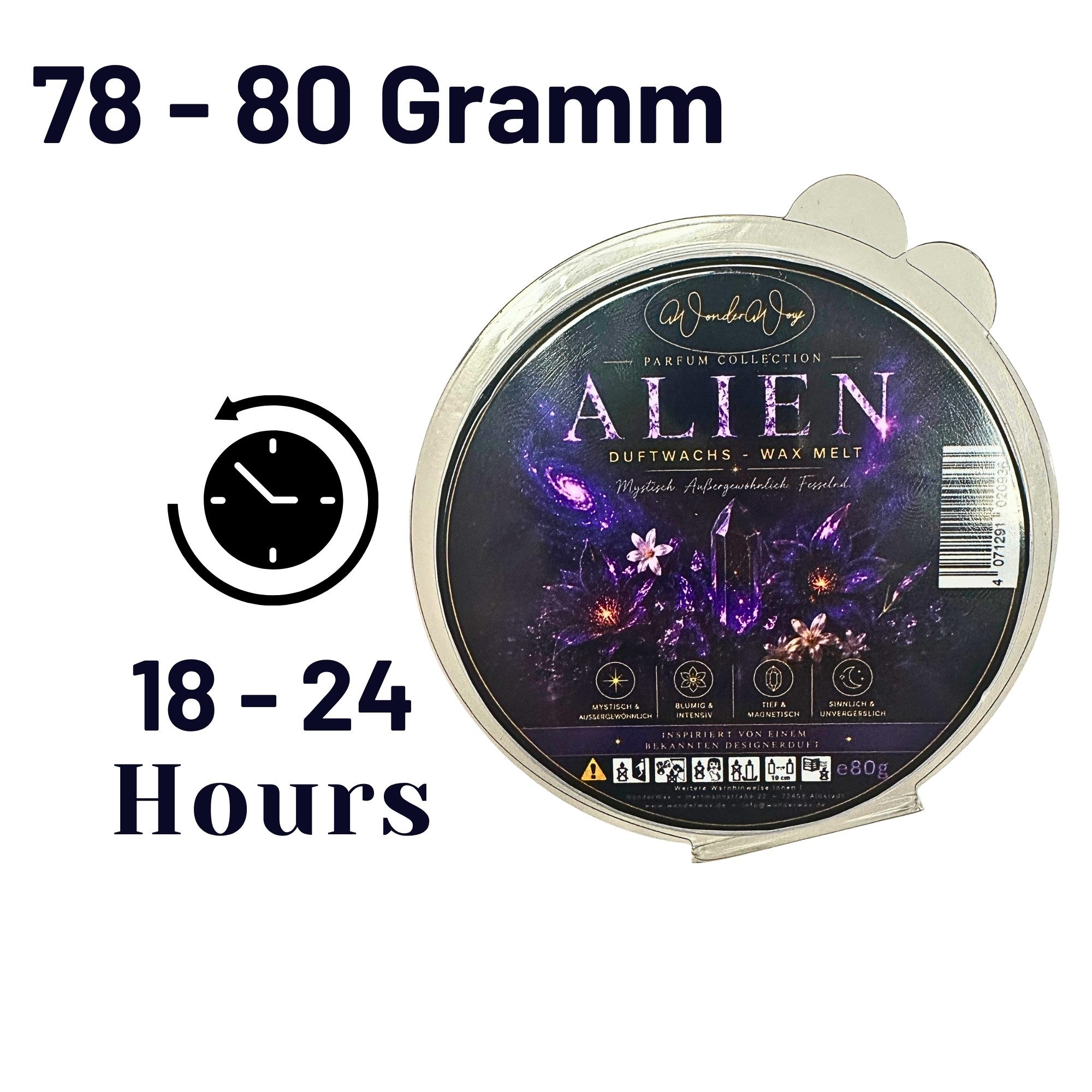 WonderWax Duftwachs WonderWax® Parfume Duftkreis 6 x Duftwachs Ecken Weiß (Alien), Duftrichtung: Alien