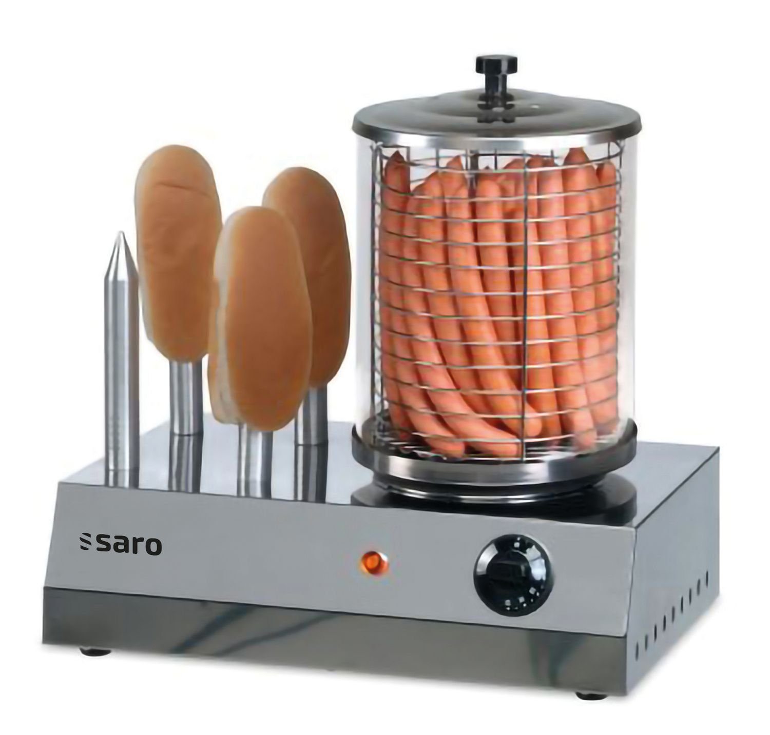 Saro Hotdog-Maker Hot Dog Make, Hot Dog Steamer - Modell CS-400, Edelstahl