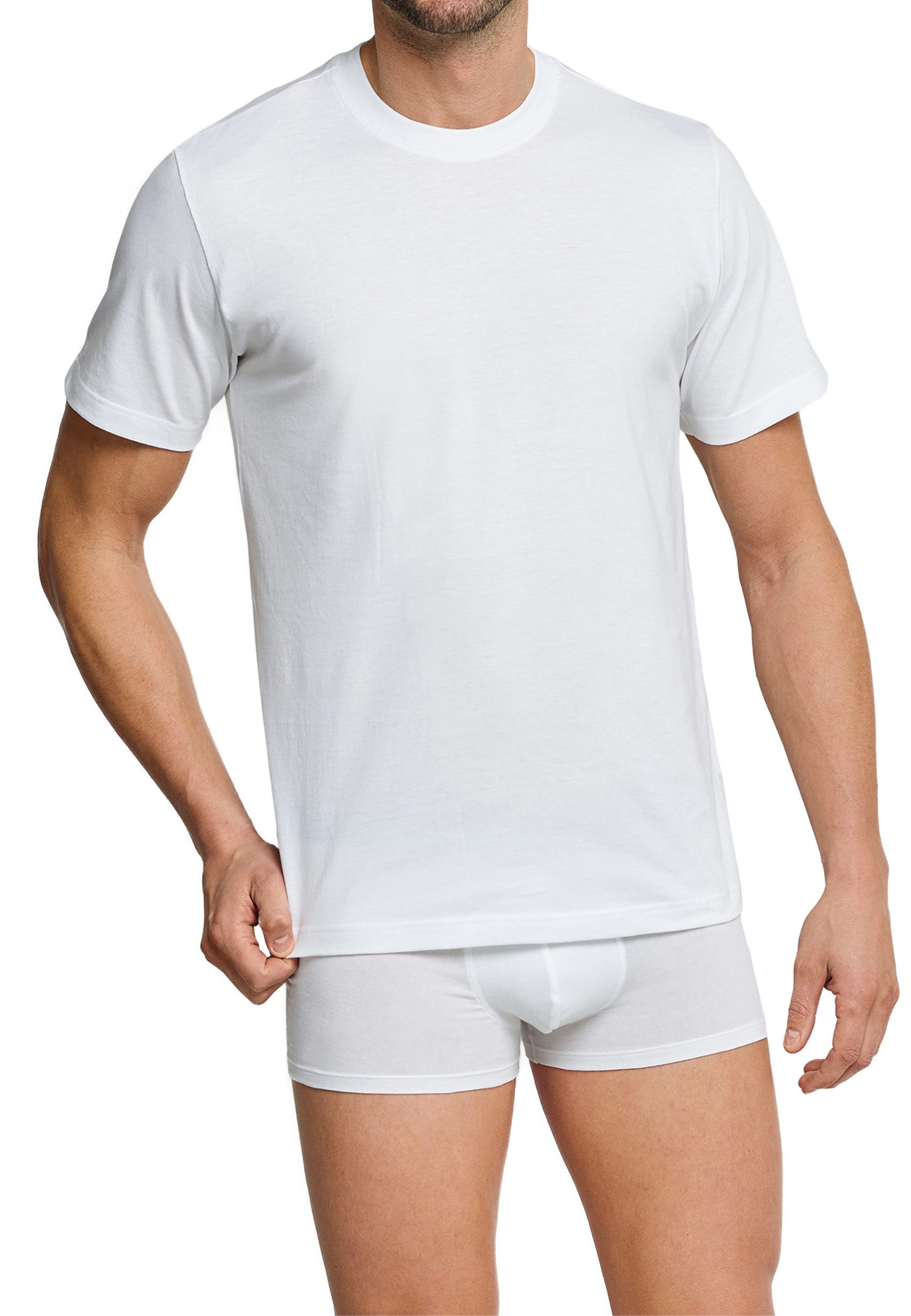 Schiesser Unterhemd 4er Pack American (Spar-Set) Unterhemd / Shirt Kurzarm - Baumwolle