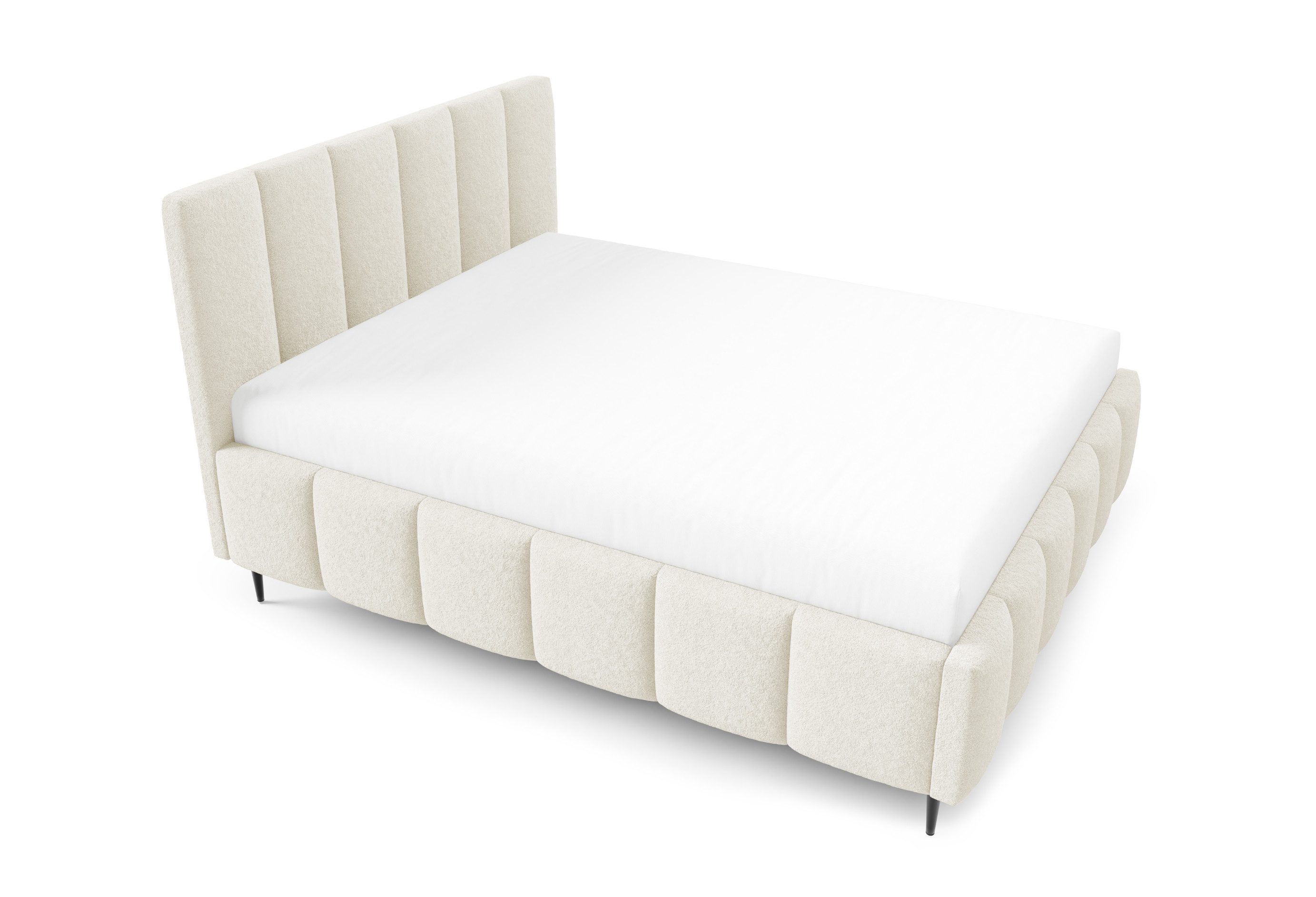 Home Collective Polsterbett Bett mit Stauraum Doppelbett Bettgestell mit Lattenrost (Größen: 140x200, 160x200, 180x200), weich gepolstert modernes Design mit Be – Bild 5 von 5