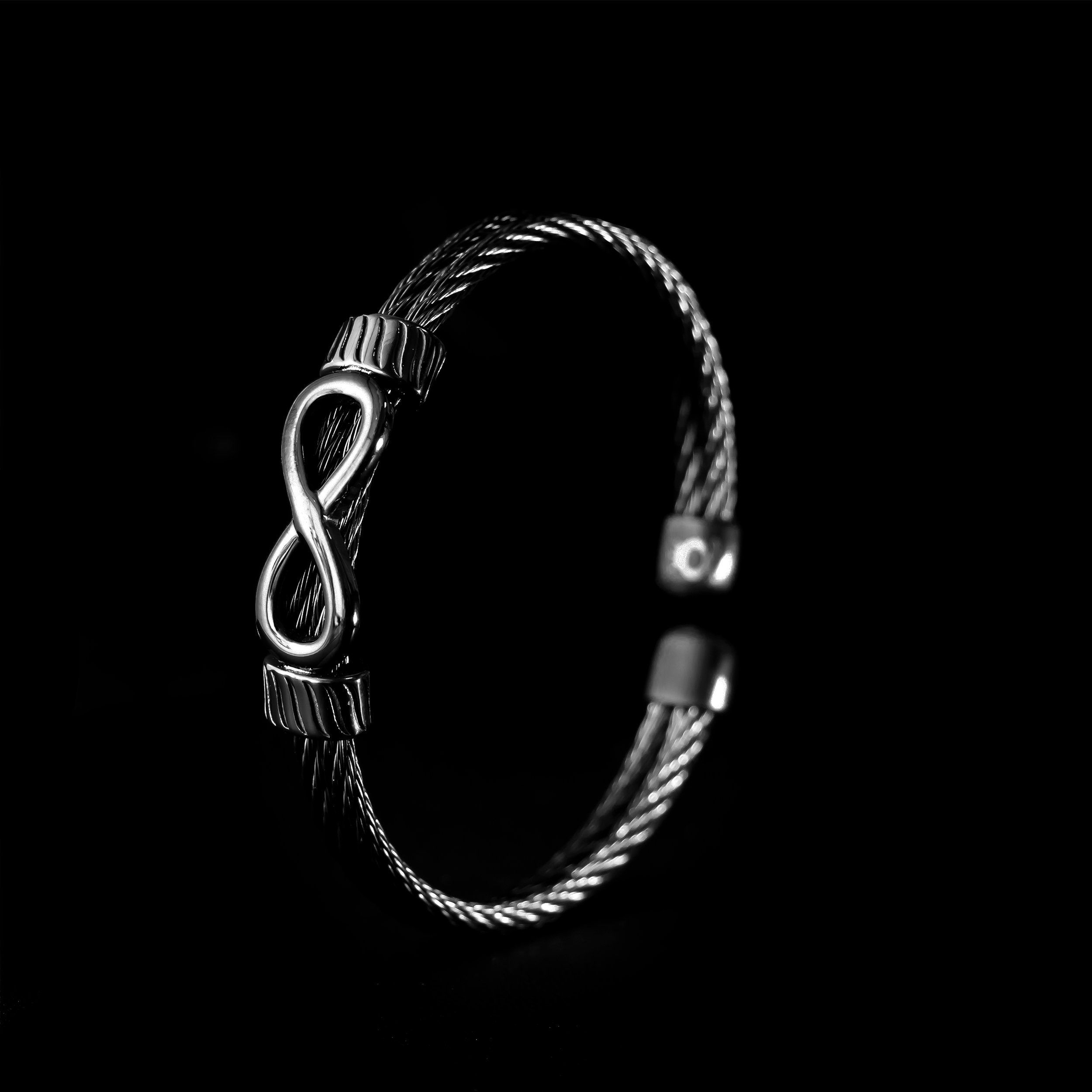 UNIQAL.de Armreif Unendlichkeit Edelstahl Armband "INFINITY" Unisex (Edelstahl, Casual Style, Handgefertigt in Germany), Designed in Germany