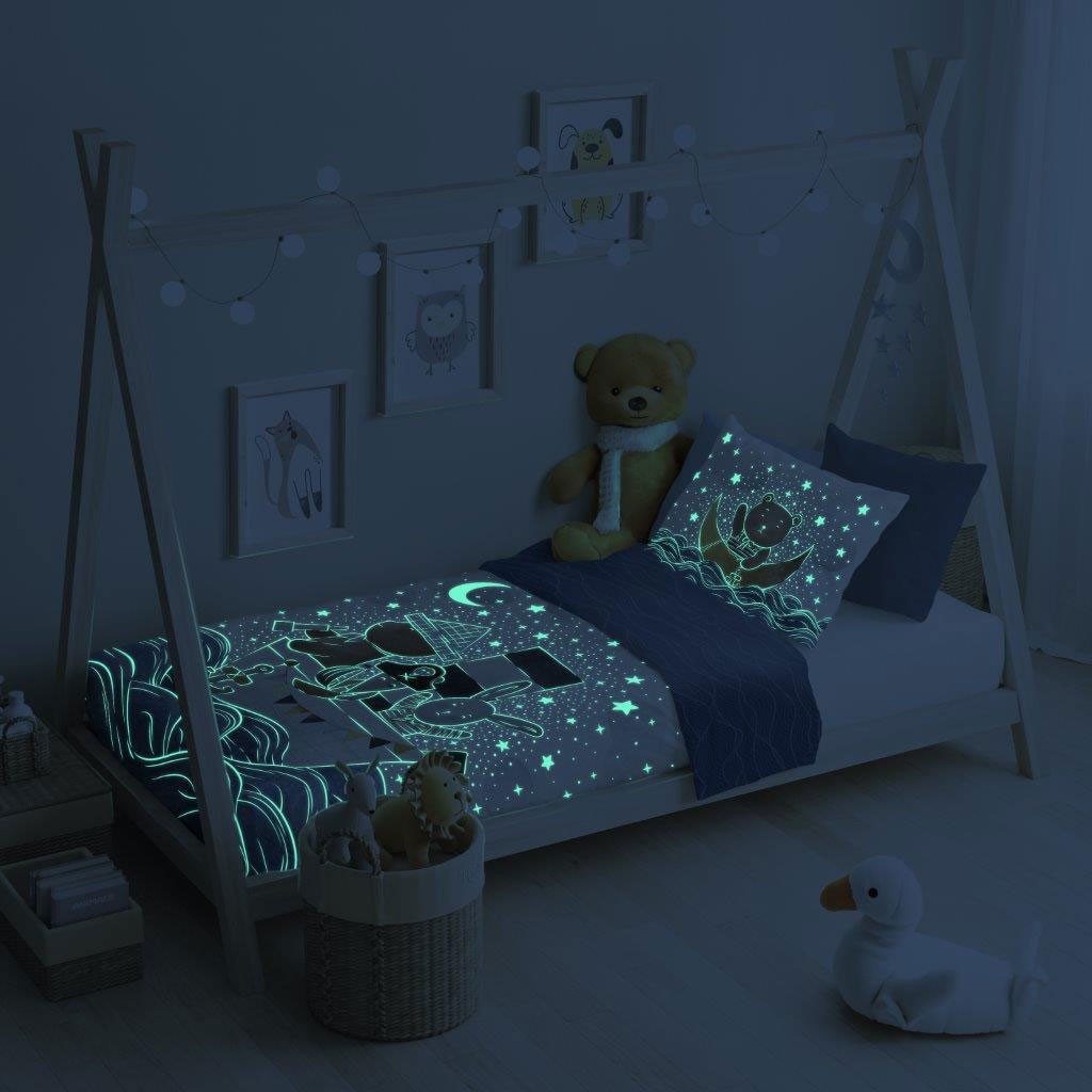 texpot Bettwäsche Kinderbettwäsche Schiff leuchtet nachts günstig online kaufen