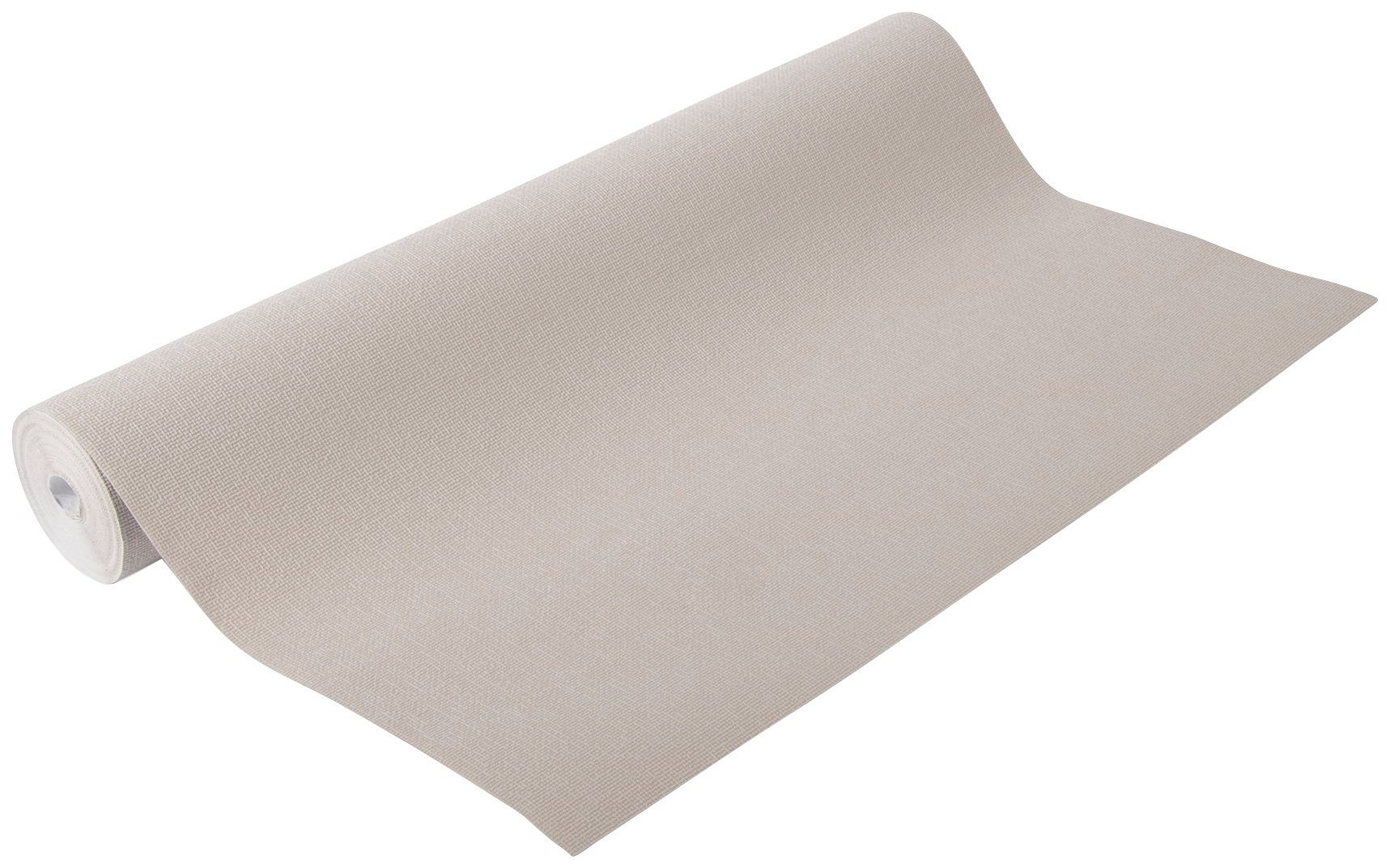 Superfresco Easy Vliestapete Textil Uni, aufgeschäumt, uni, (1 St), Taupe - 10m x 52 cm