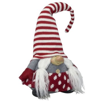 Trendyshop365 Weihnachtsfigur Wichtel 22cm sitzend, Pärchen (Dekofiguren, 2 St., im Set), Weihnachten, rot-weiß