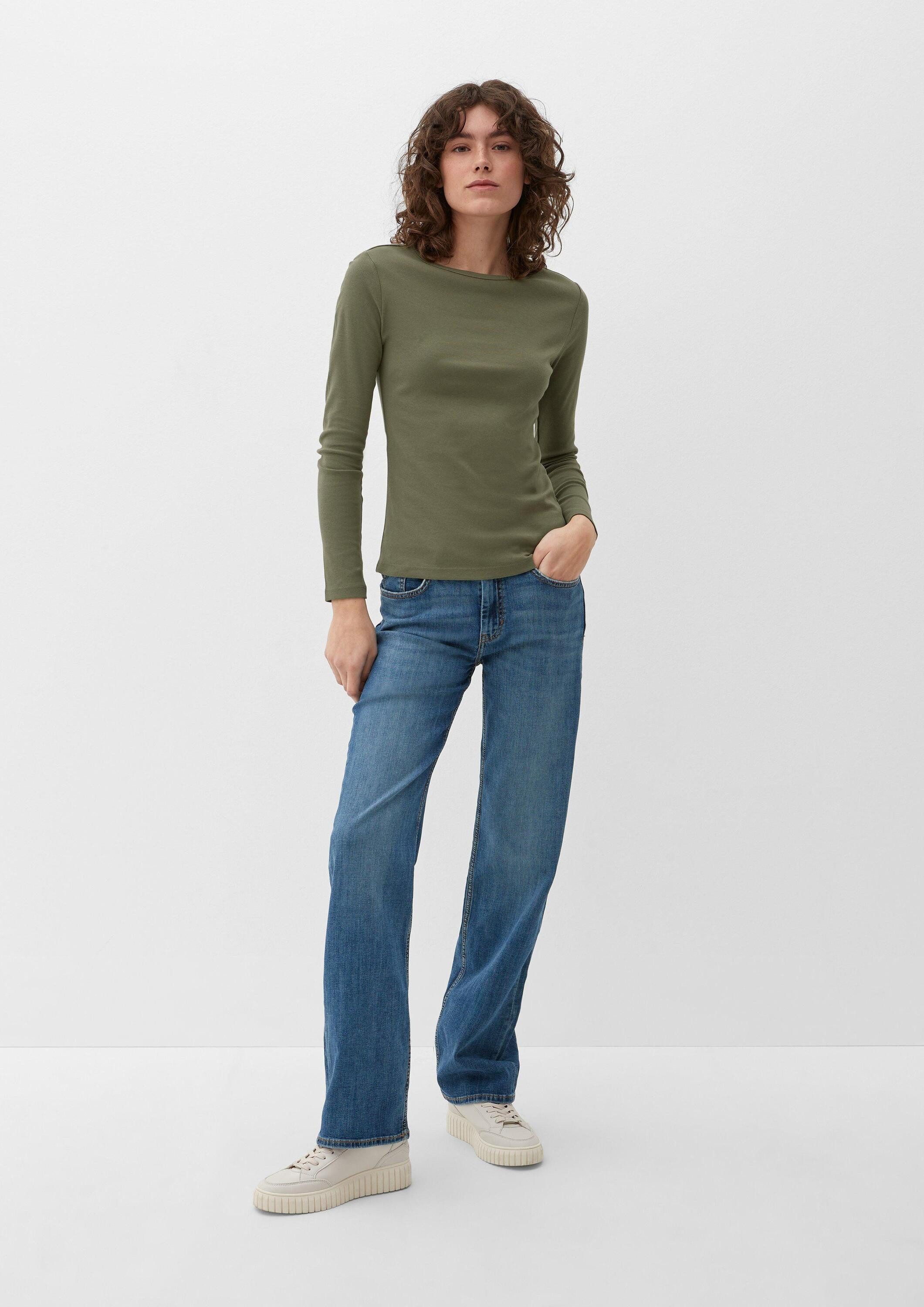 s.Oliver Langarmshirt T-Shirt Longsleeve im Slim Fit
