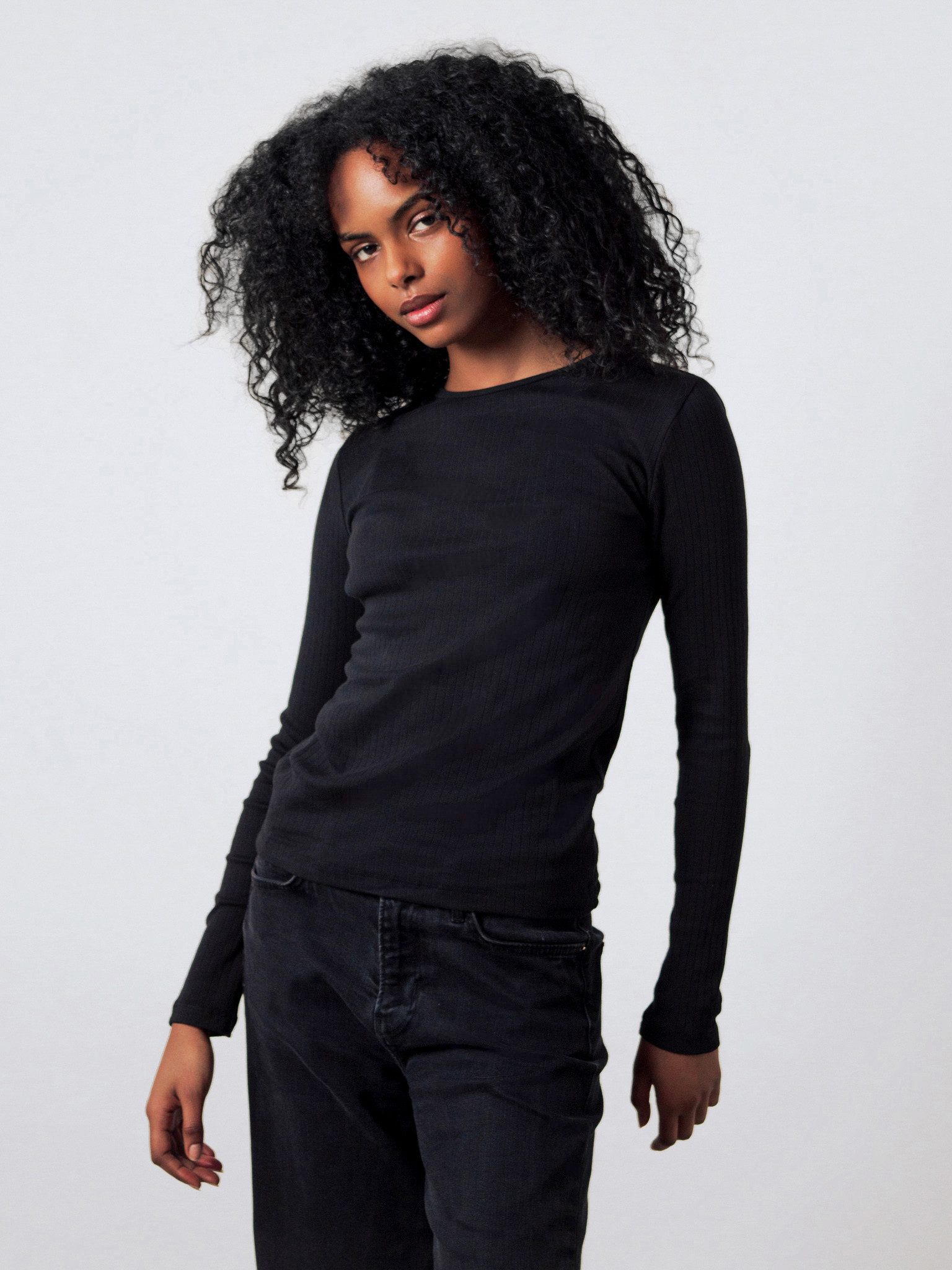 HONEST BASICS Langarmshirt mit Rippstoff aus günstig online kaufen