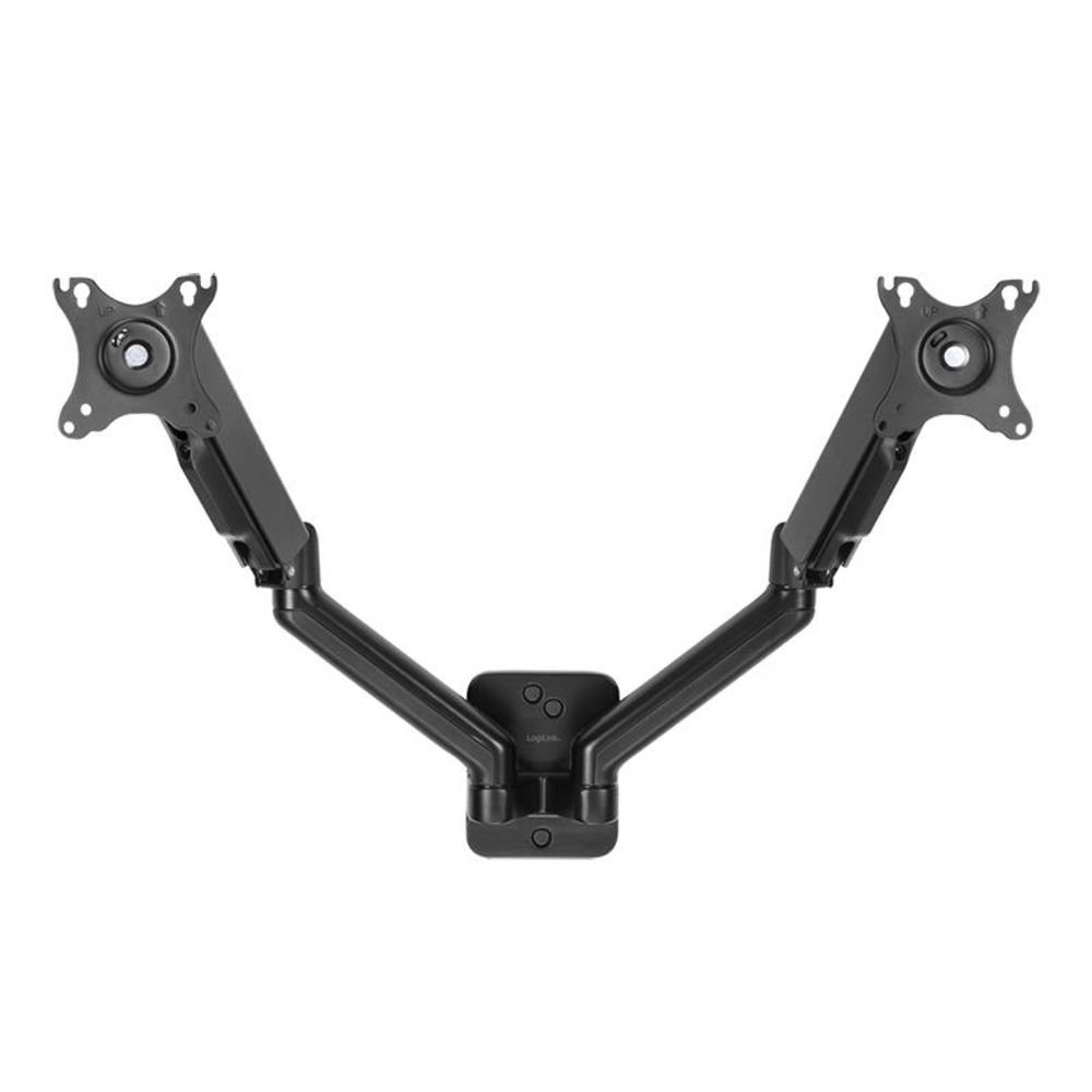 LogiLink Monitor-Halterung BP0146, (Monitorwandhalterung 2-fach 17–32" Gasdruckfeder 90–540 mm max 9kg belastbar pro Arm schwarz) – Bild 2 von 2
