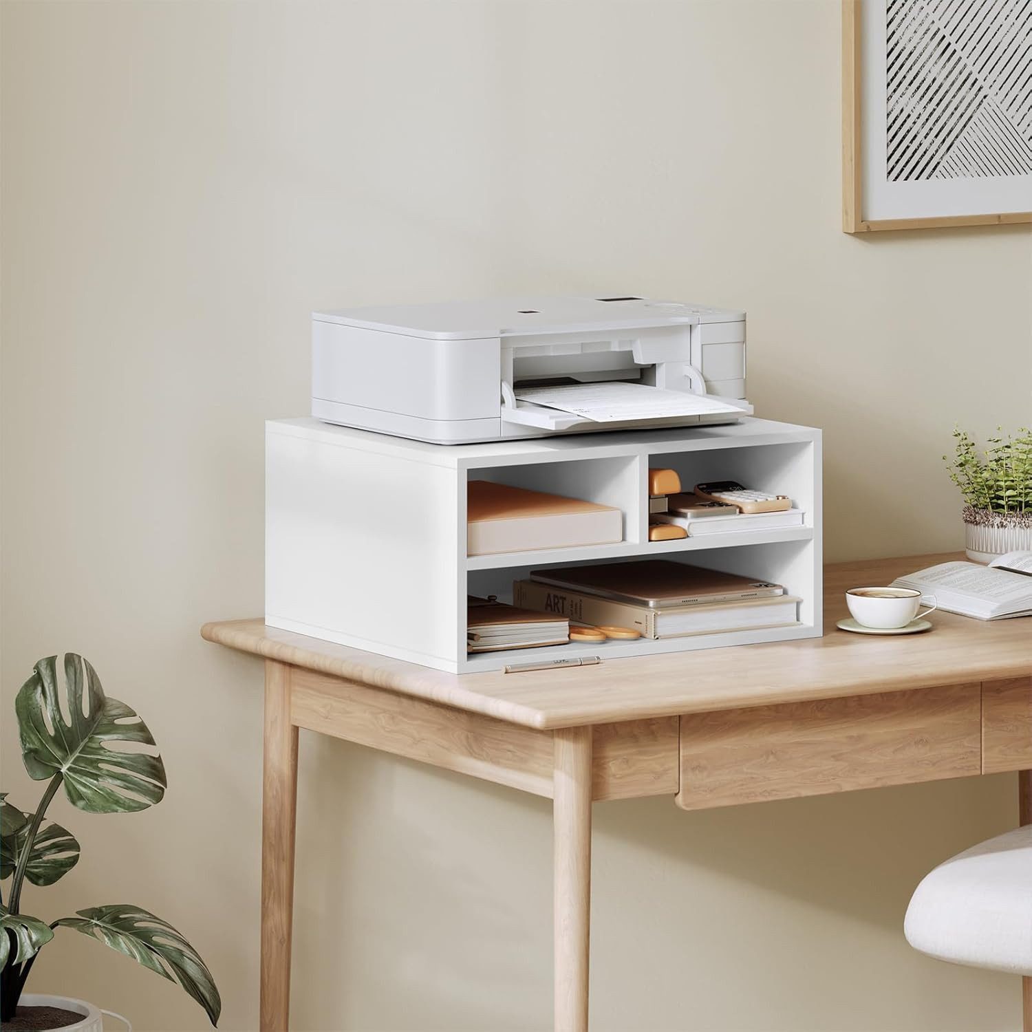 Woltu Aktenschrank (1-St) Druckerregal mit 3 Fächern, 47 x 22,5 x 40 cm günstig online kaufen
