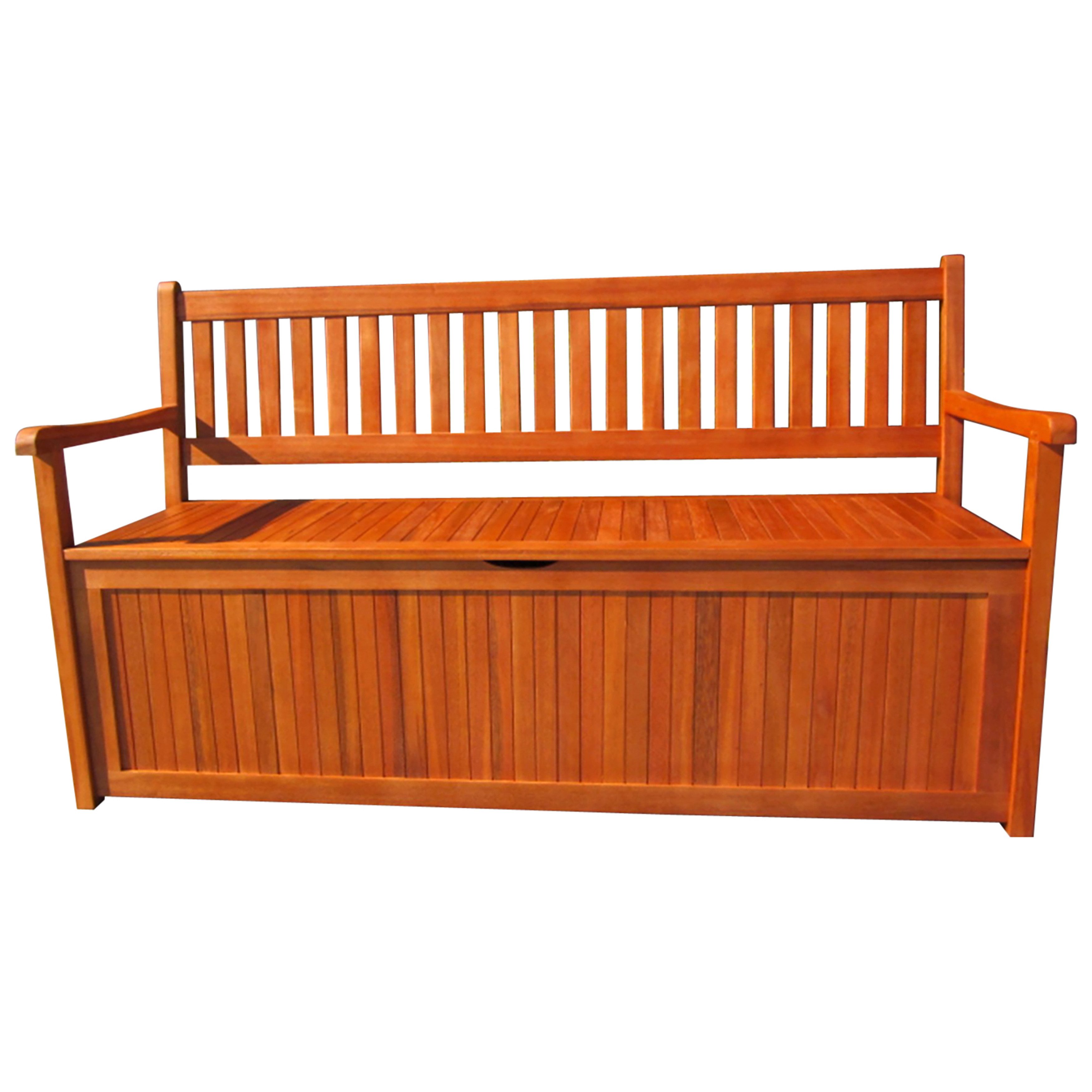 TPFGarden Gartenbank BENO (Wetterfeste Outdoor Gartenbank mit Truhe, Holzbank, Sitzhöhe 45 cm, Sitzbreite 142 cm)