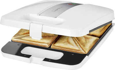 CLATRONIC Sandwichmaker Clatronic ST3629 Sandwich-Toaster Weiß, Silber, 1200 W