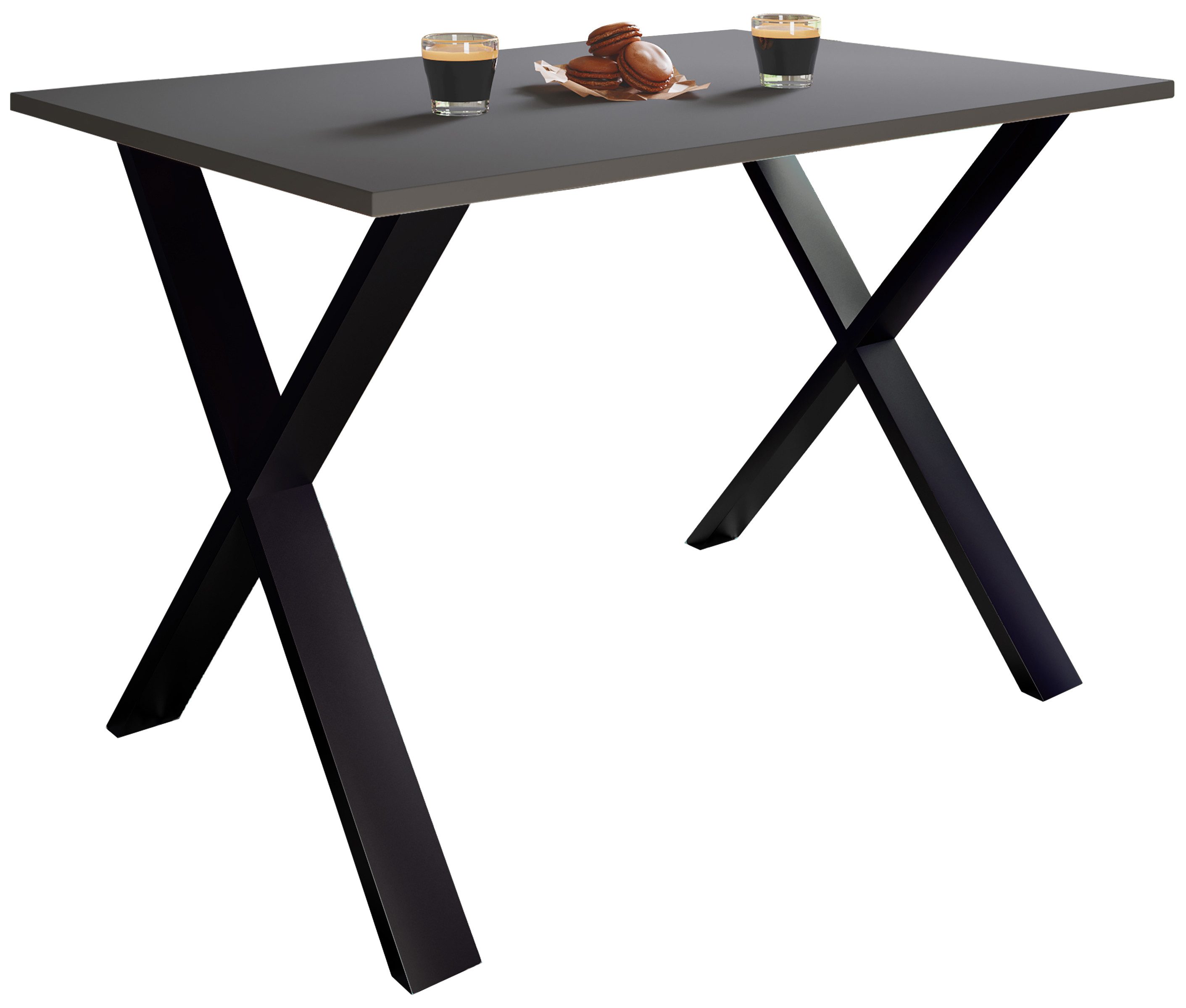 VCM Esstisch Xona Küchentisch B. 110 x T. 50 x H. 76 cm, Für 4 Personen, im Esszimmer, Wohnbereich oder in der Küche