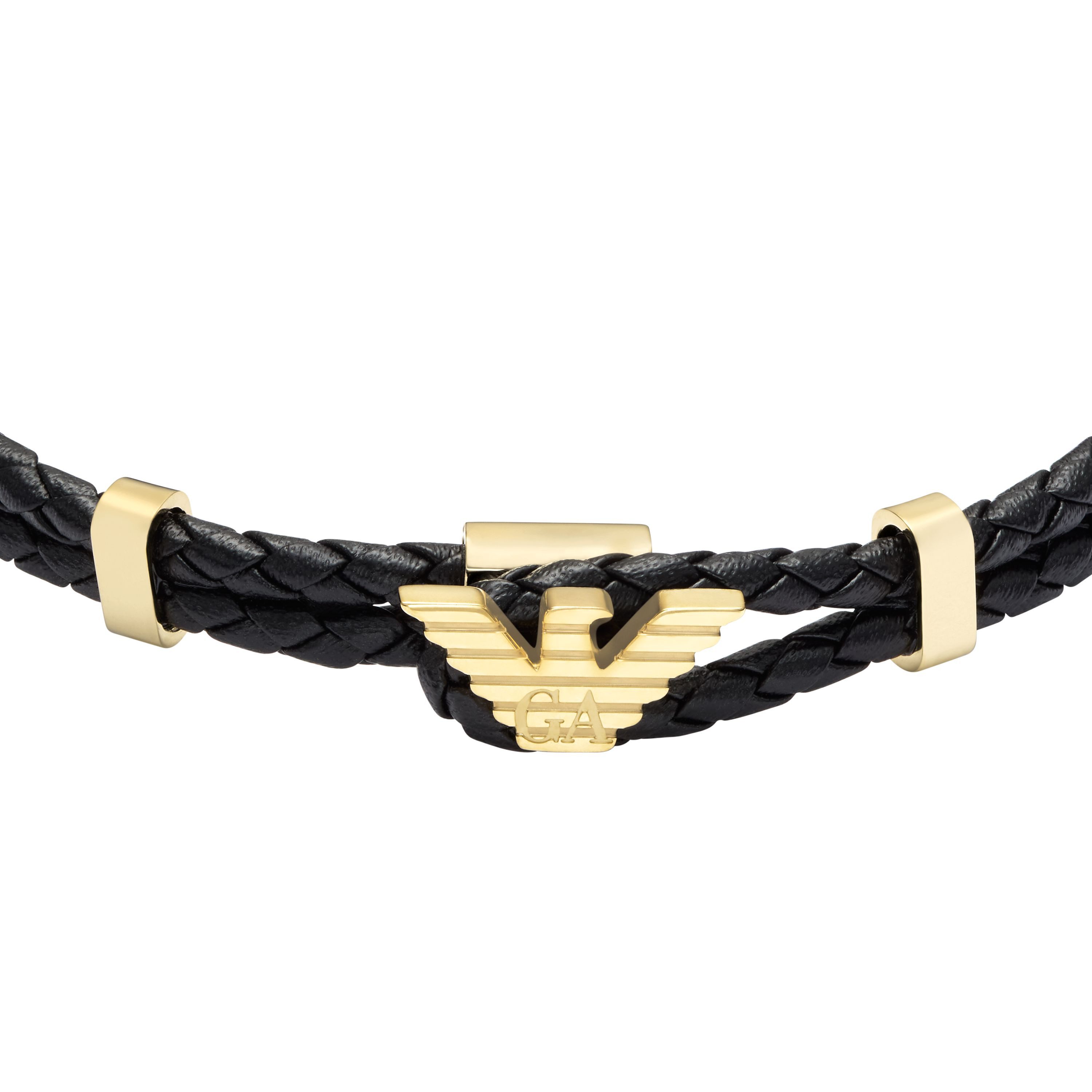 Emporio Armani Lederarmband Schmuck Geschenk Edelstahl, Leder