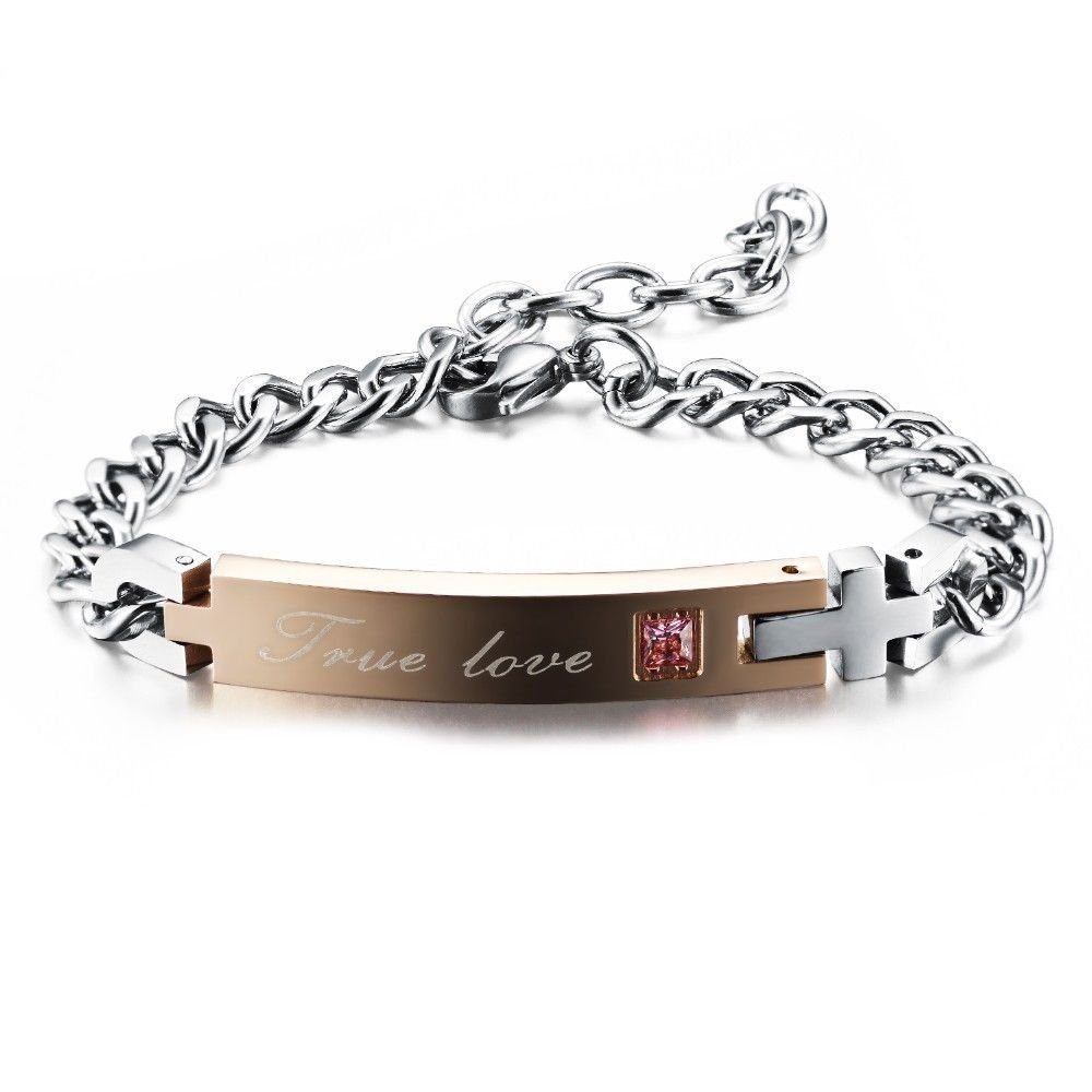 Kim Johanson Armband Set Partner Armband True Love Gold + Schwarz (Set, 2-tlg), Pärchen Schmuck mit Zirkonia – Bild 3 von 5