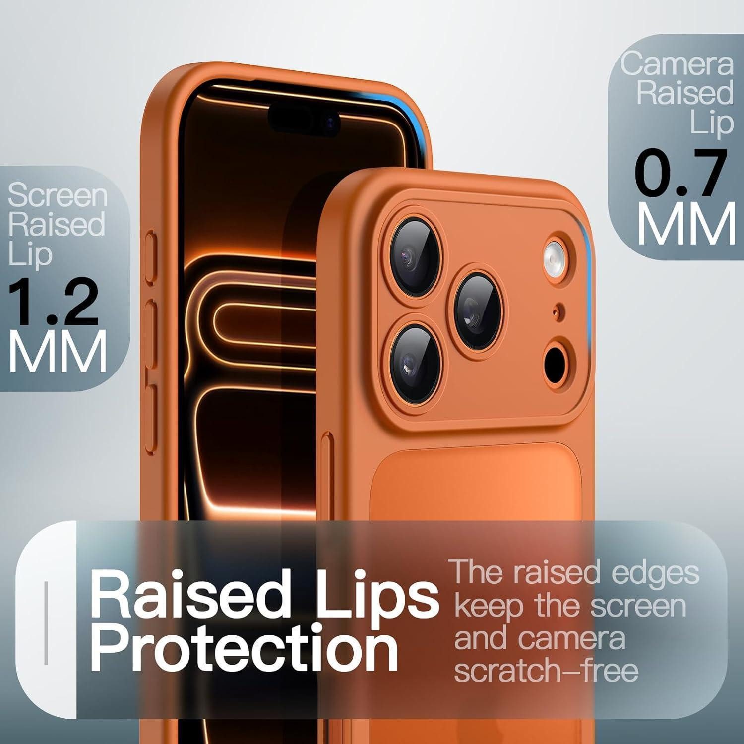 LuxusKollektion Smartphone-Hülle Handyhülle iPhone 17 Pro stoßfest Kameraschutz matt Orange – Bild 5 von 5