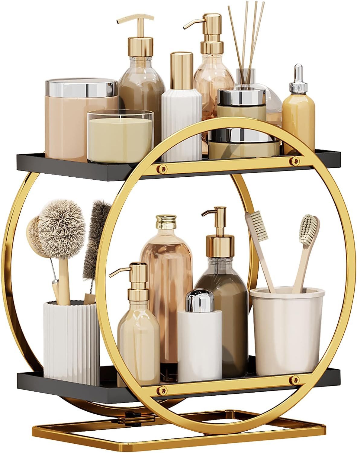 Make-Up Organizer Kosmetik Organizer, 2 Stöckiger Badezimmer Arbeitsplatte Regal