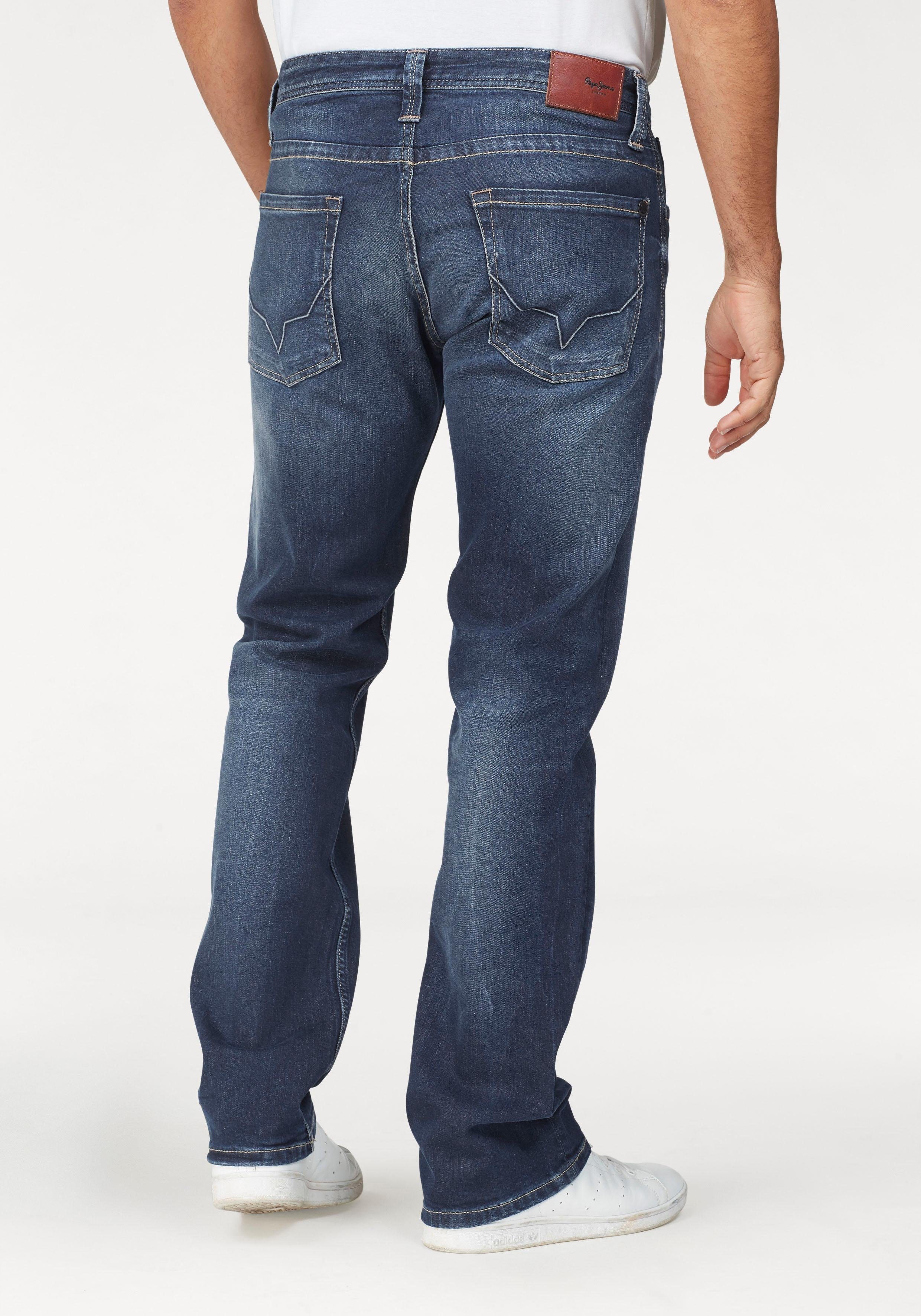 Pepe Jeans Straight-Jeans KINGSTON ZIP in 5-Pocket-Form dark-used