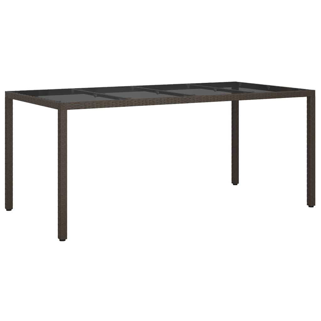 vidaXL Gartentisch Gartentisch Braun Poly-Rattan (1-St)