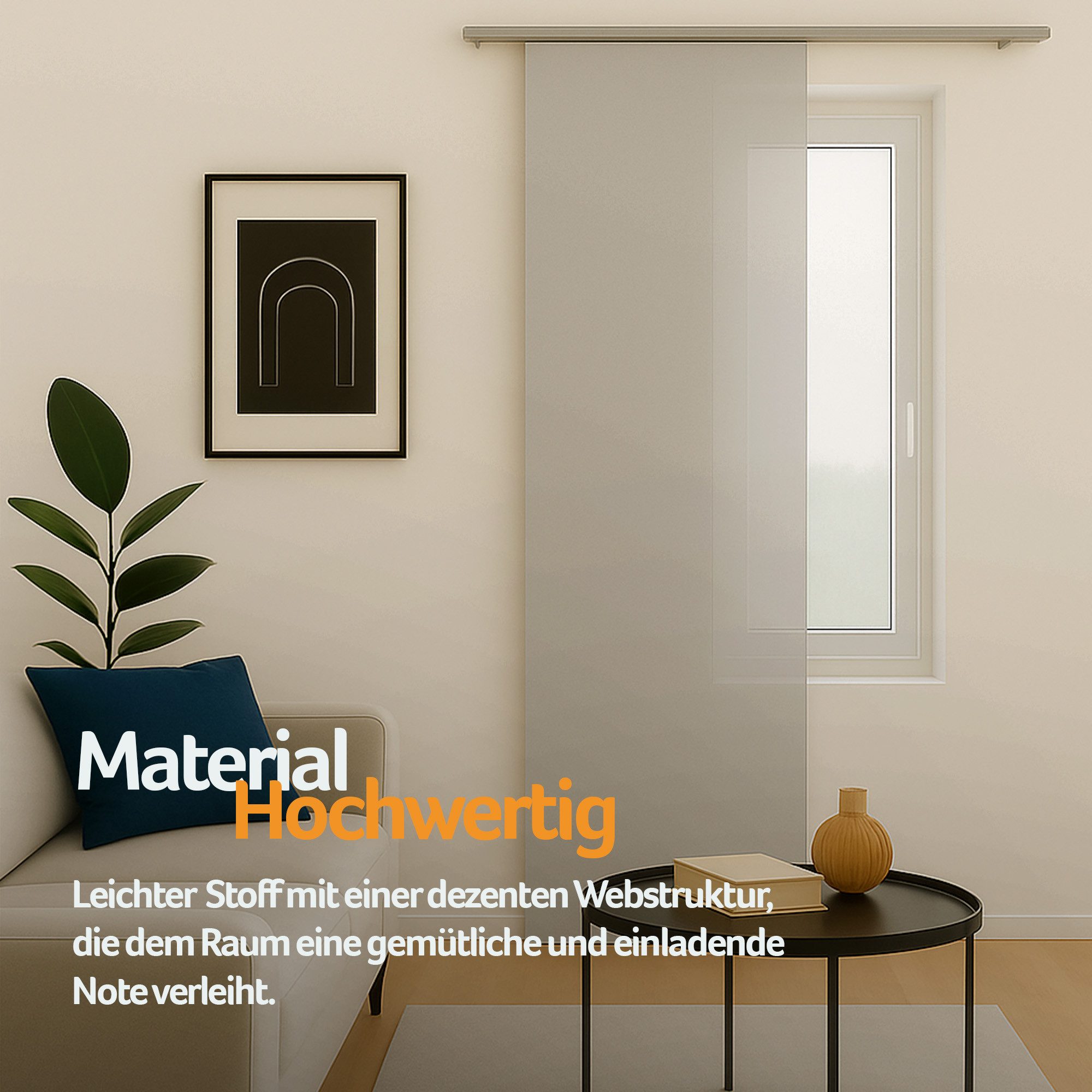 Bestlivings Vorhang Flächenvorhang Ellen – blickdichte Schiebegardine mit K günstig online kaufen