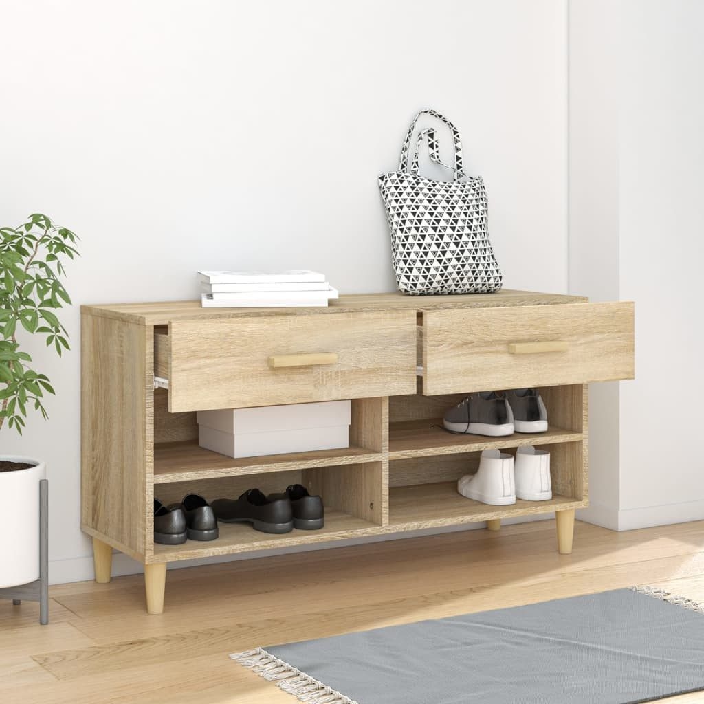 vidaXL Schuhregal Schuhschrank Sonoma-Eiche 102x35x55 cm günstig online kaufen