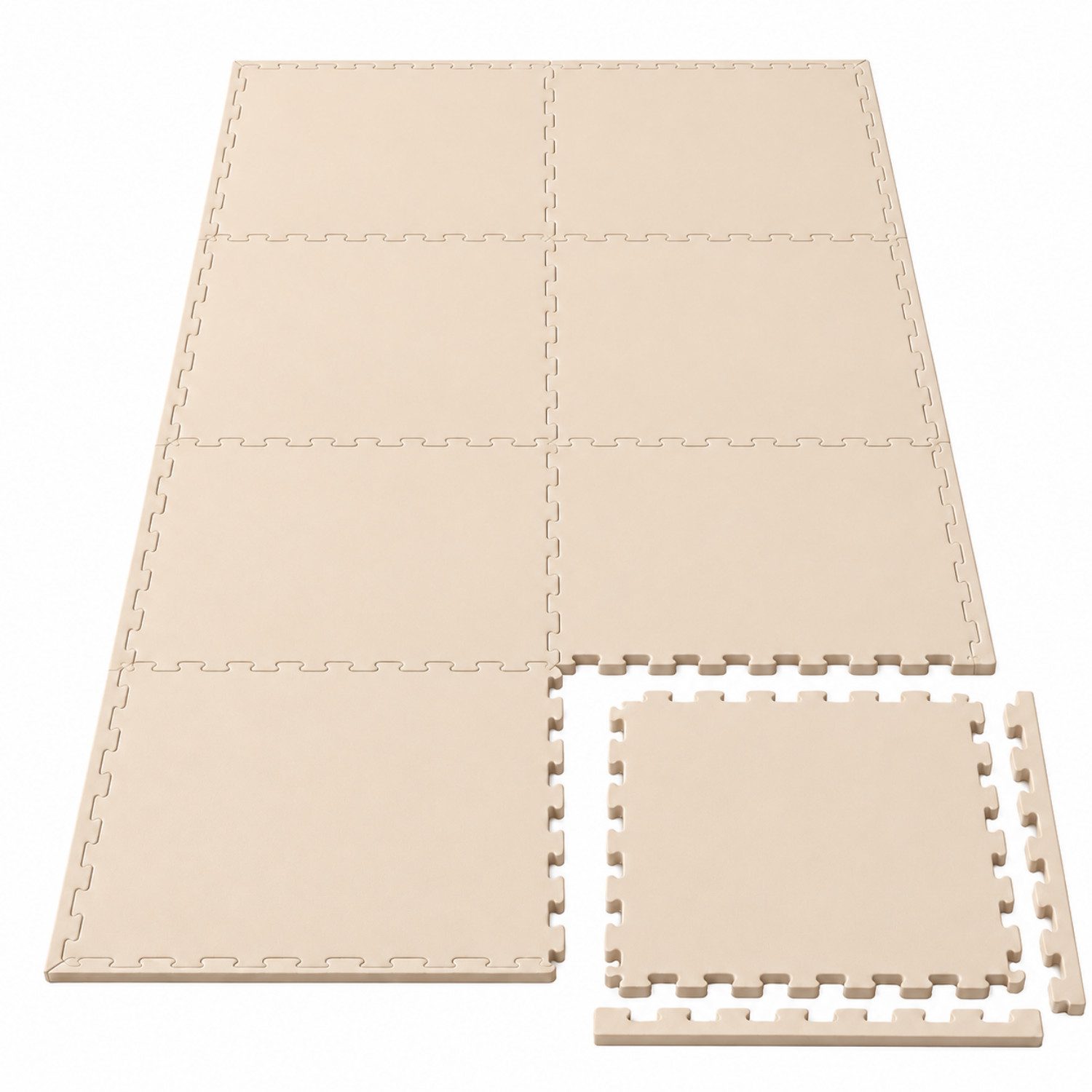 LittleTom Puzzlematte für Kinder 8 Teile Spielmatte 50 x 50cm Krabbelmatte fürs Kinderzimmer, (8-tlg), EVA-Schaum Spielunterlage - Puzzle Teppich - Bodenmatte Spielteppich