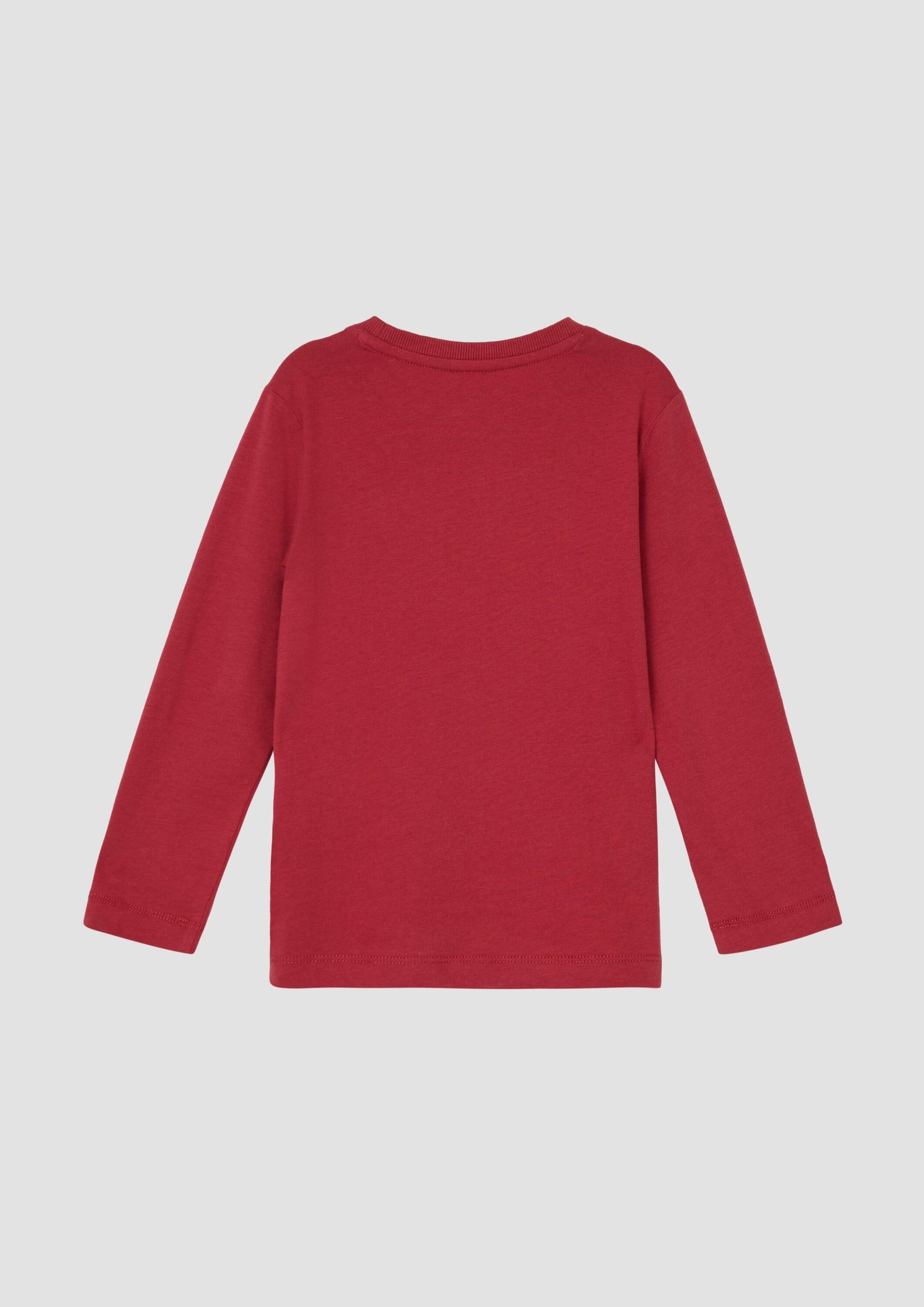 s.Oliver Langarmshirt T-Shirt Longsleeve aus Baumwolle mit Print und Wendepailletten – Bild 2 von 4