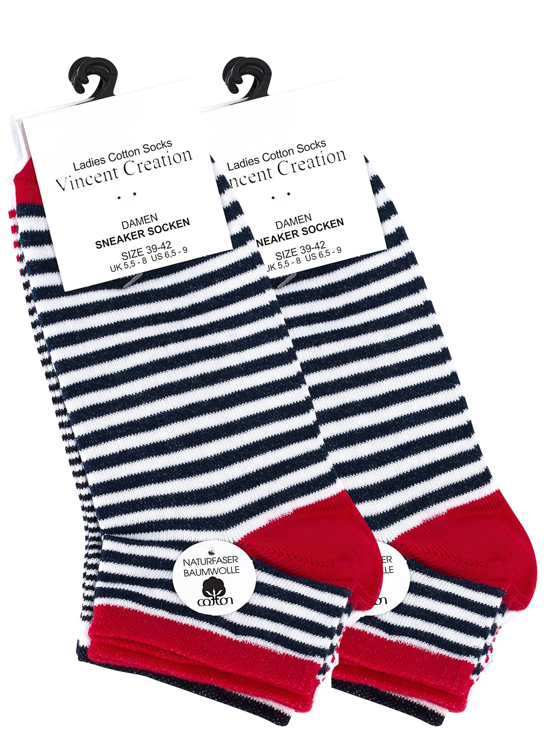 Vincent Creation® Sneakersocken (8-Paar) in angenehmer Baumwollqualität