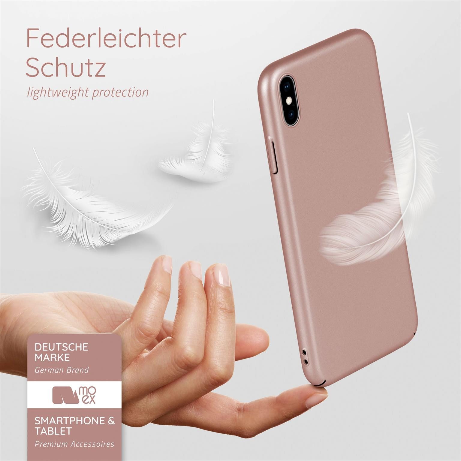 moex Handyhülle moex® Alpha Case für Apple iPhone XS Max, Hülle ultra dünn, Hardcase Back Cover, Schutzhülle Minimalistisch