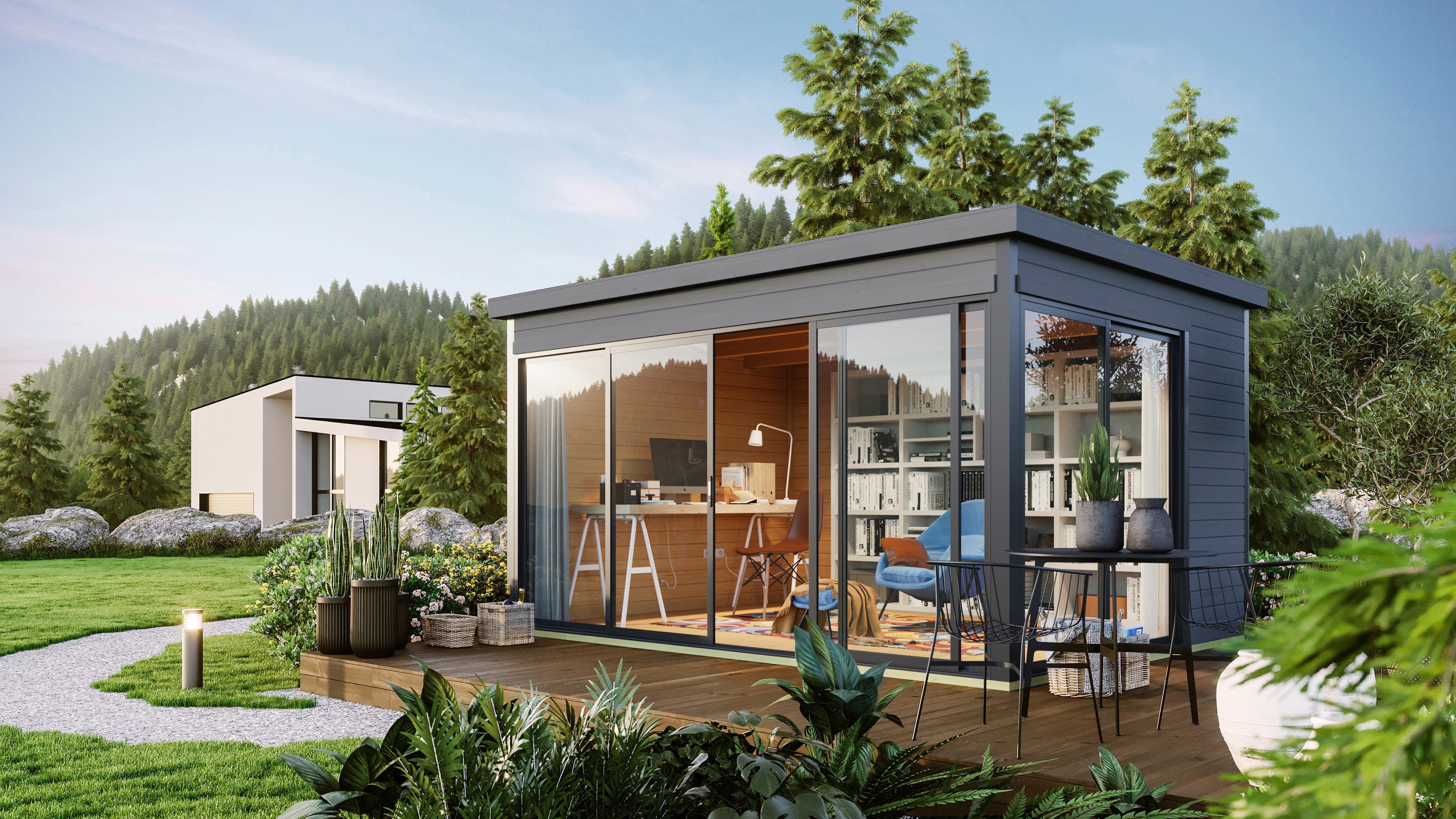 LASITA MAJA Gartenhaus DOMEO 4, BxT: 437,6x341,5 cm, (Set), in verschiedenen Farben