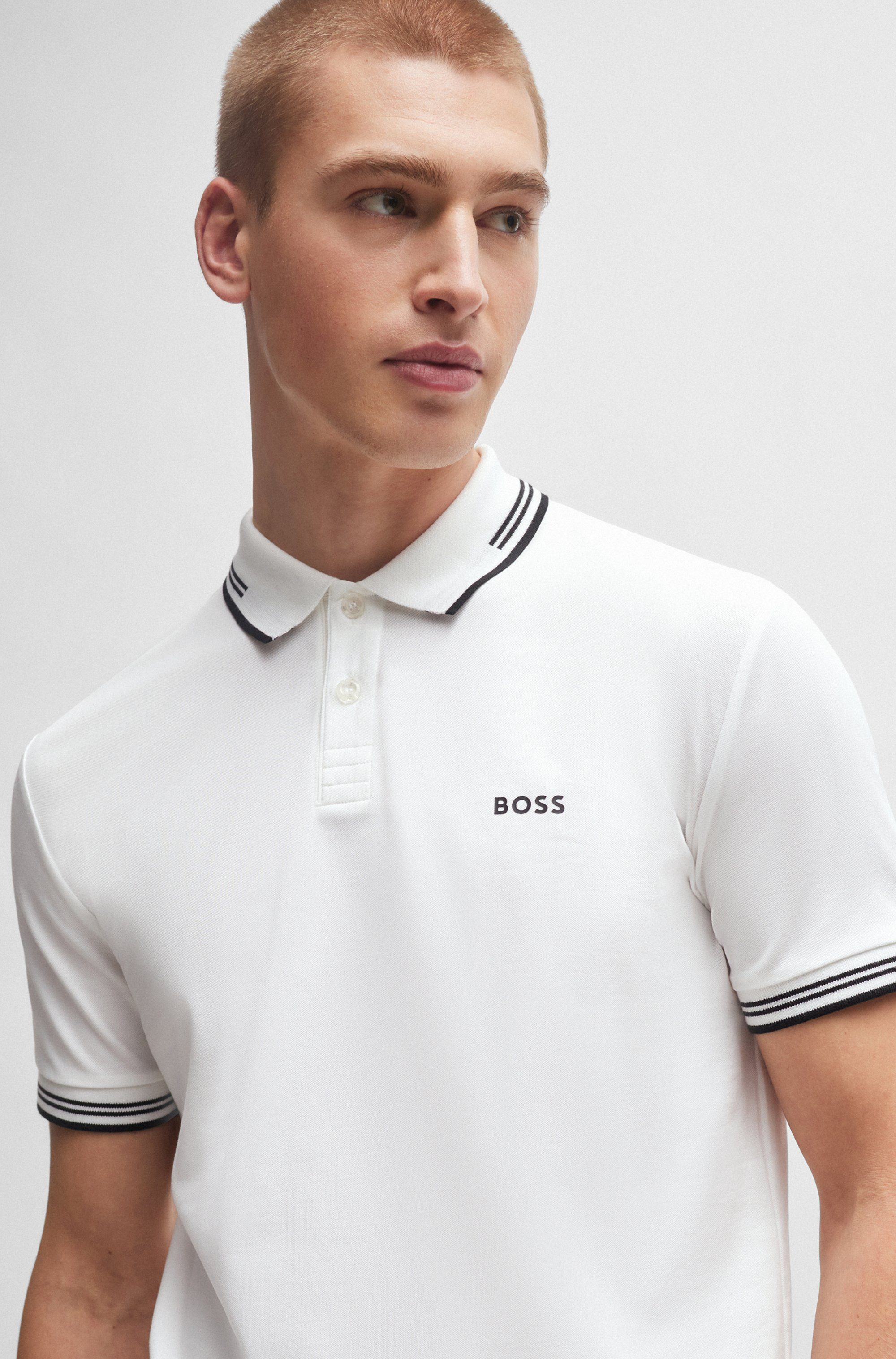 BOSS GREEN Poloshirt Paul Slim Fit Stretch-Baumwoll-Pique mit Polokragen – Bild 3 von 5