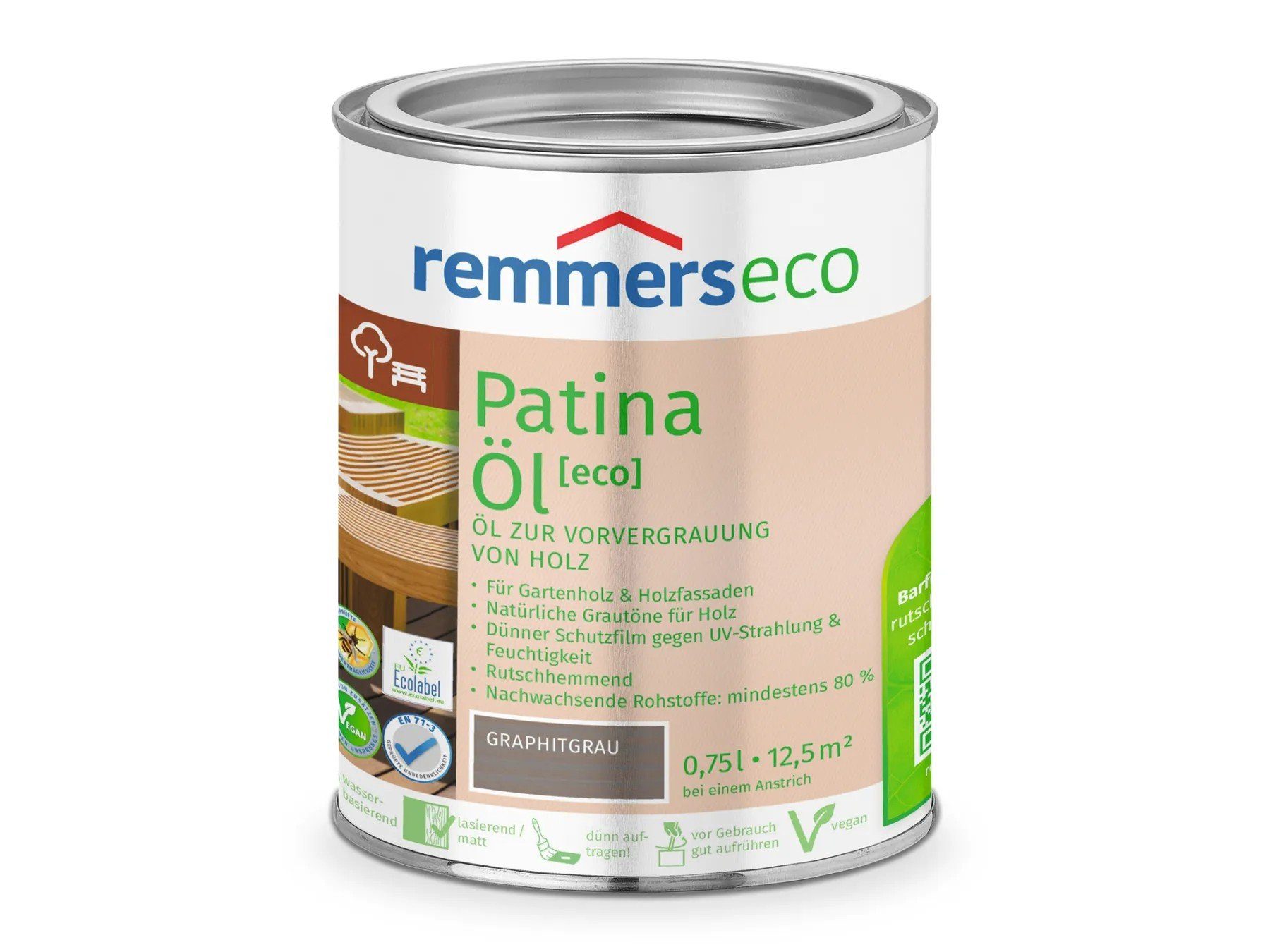 Holzöl Remmers graphitgrau Patina-Öl [eco]
