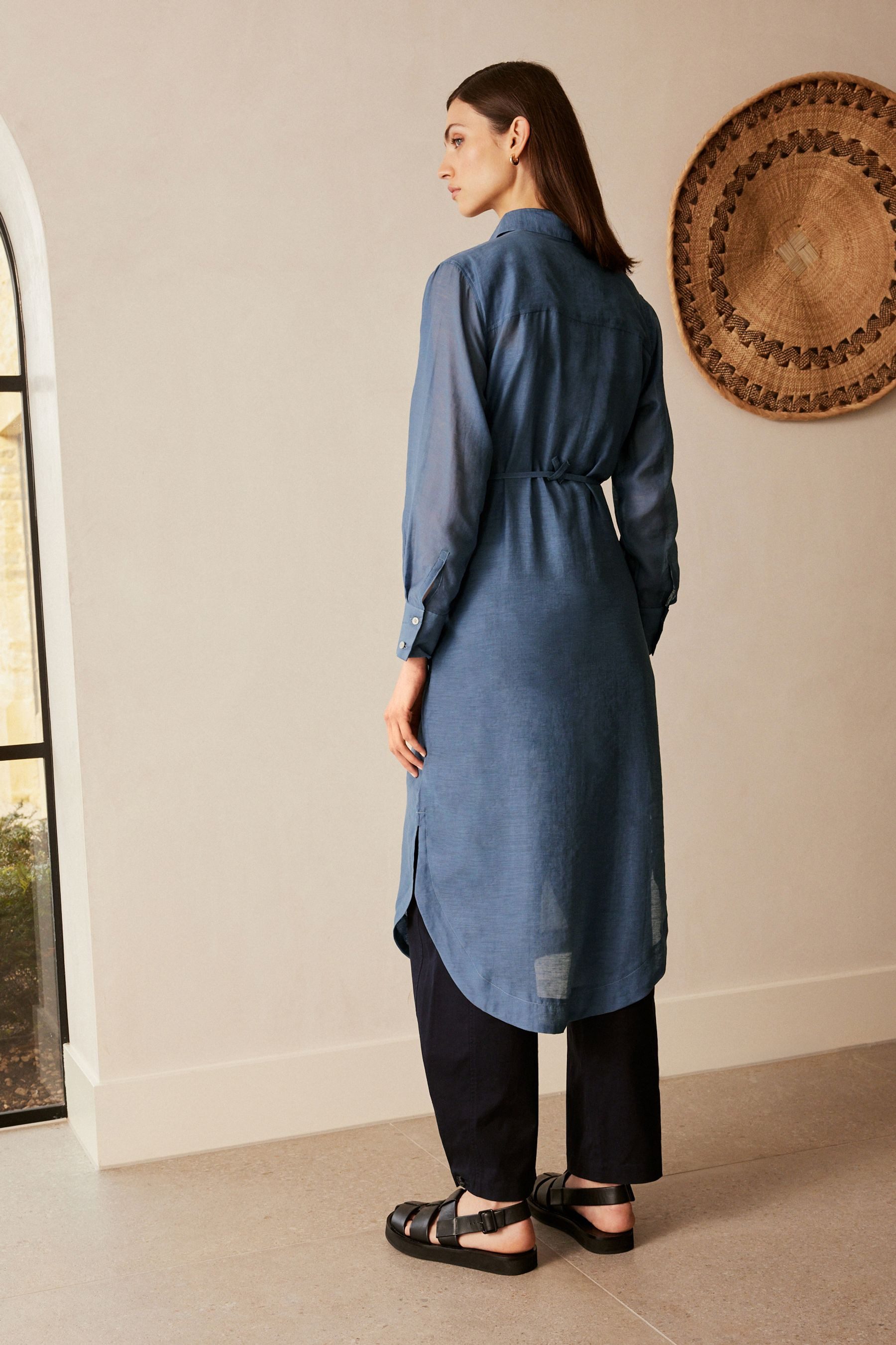 Next Blusenkleid Hemdkleid aus Lyocell-Gemisch, Petite günstig online kaufen