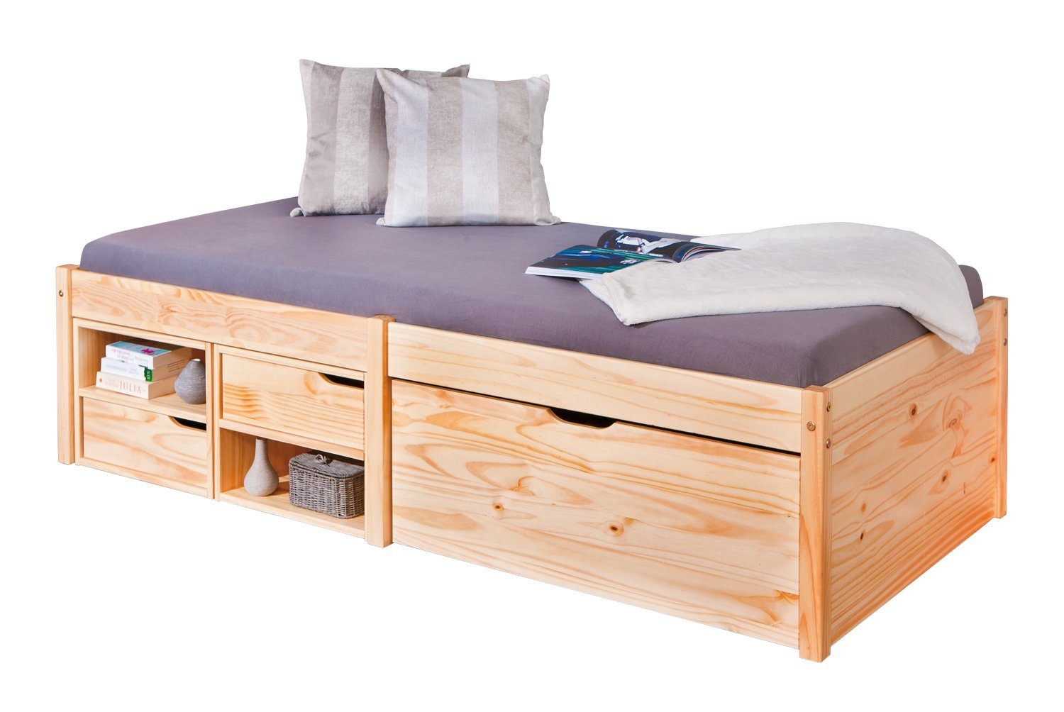 ebuy24 Bett Farvo Bett 90x200 cm natur.. Reduzierter Preis € 324,76. Unverbindliche Preisempfehlung € 405,95