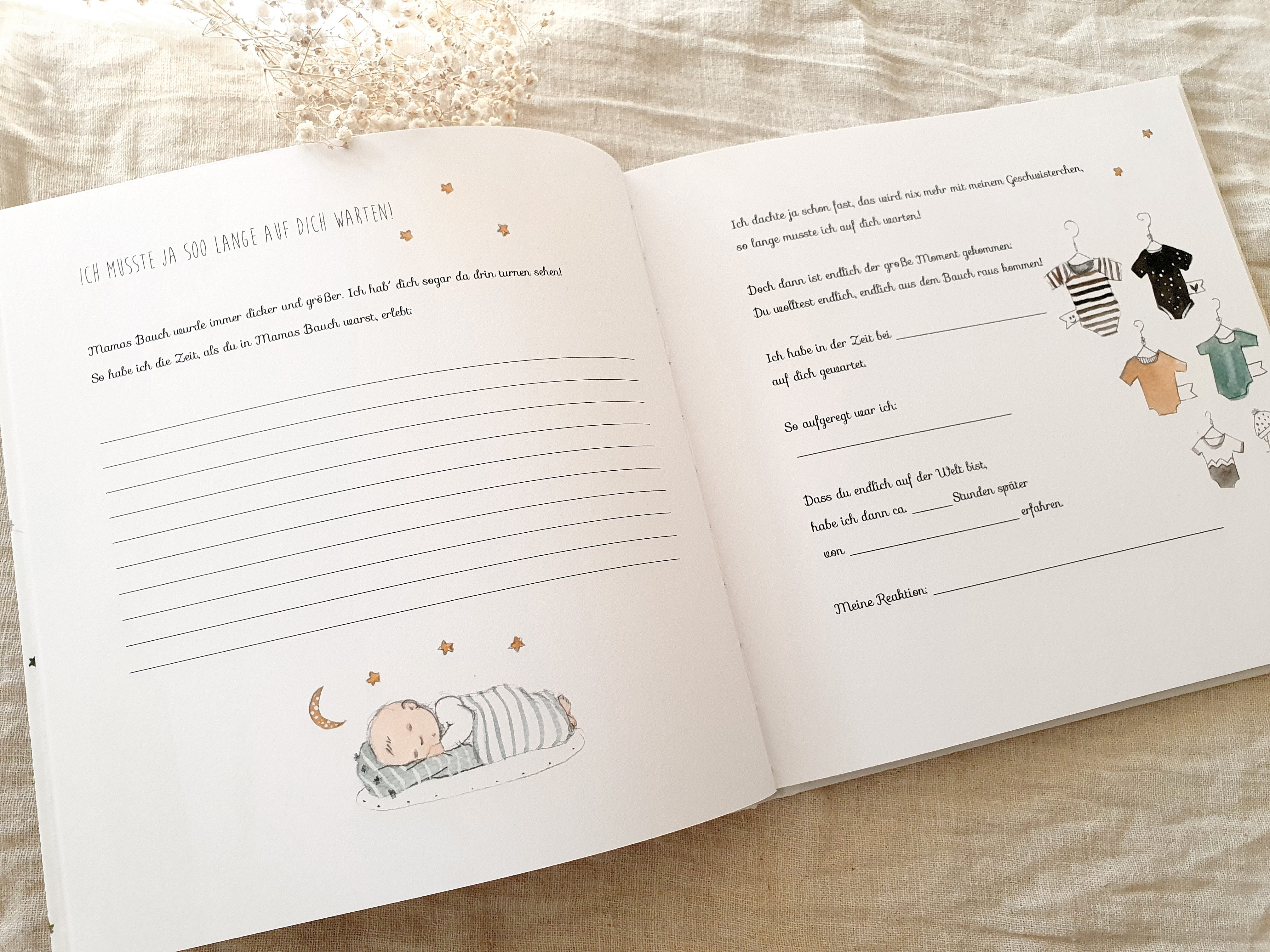 Pipapier Tagebuch Geschwisteralbum, "Du und ich", Geschenk zur Geburt Ivonne Schulz, Geschwisterbuch, Großer Bruder, Große Schwester Geschenk Babyparty