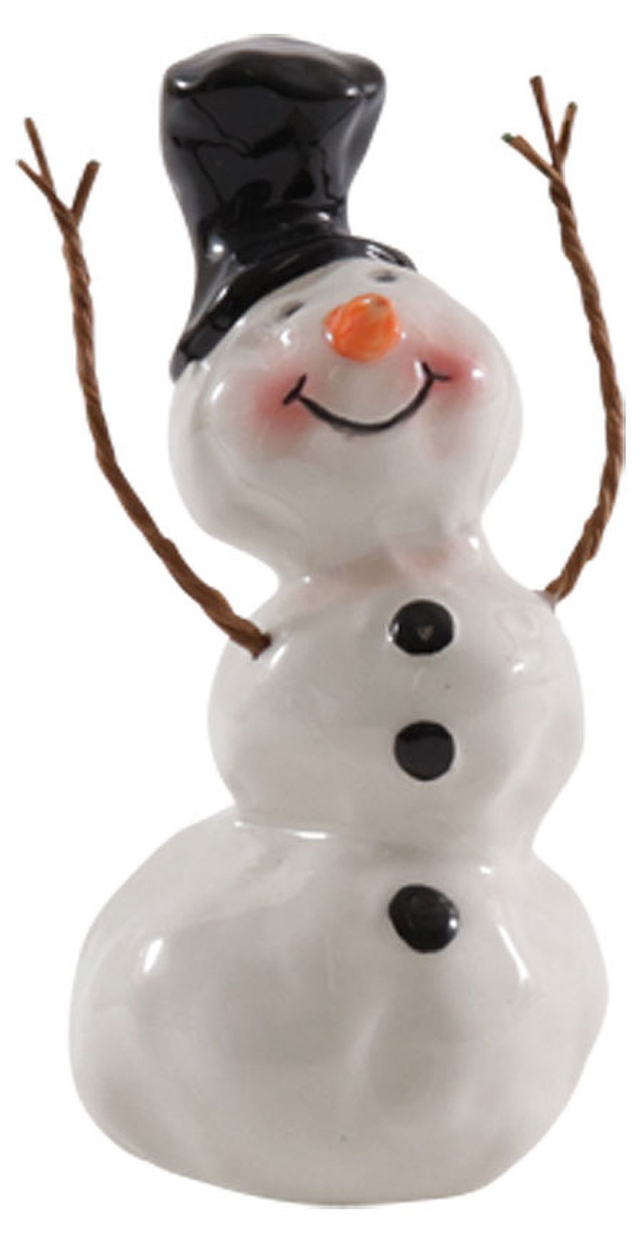 Seyko-Geschenke Schneemann Deko-Schneemann Carlo mit Zylinder in 12, 14 oder 18 cm