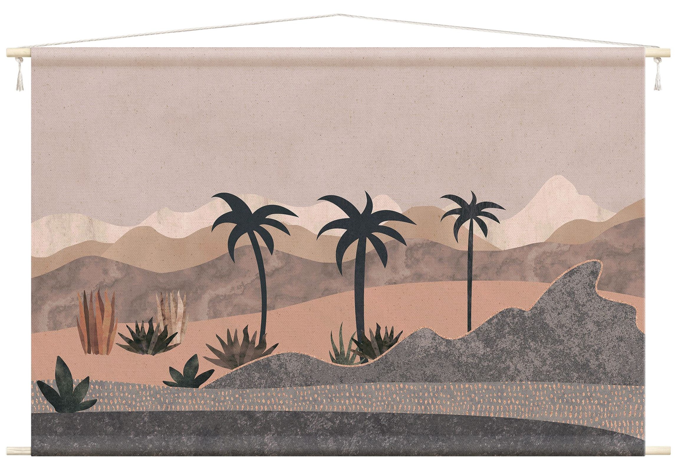 Wandteppich modern Tropisch Natur rosa