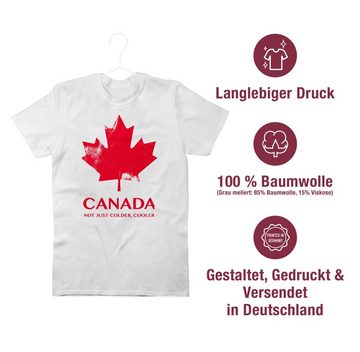 Shirtracer T-Shirt Canada Not just colder cooler - Souvenir Geschenk Länder Wappen